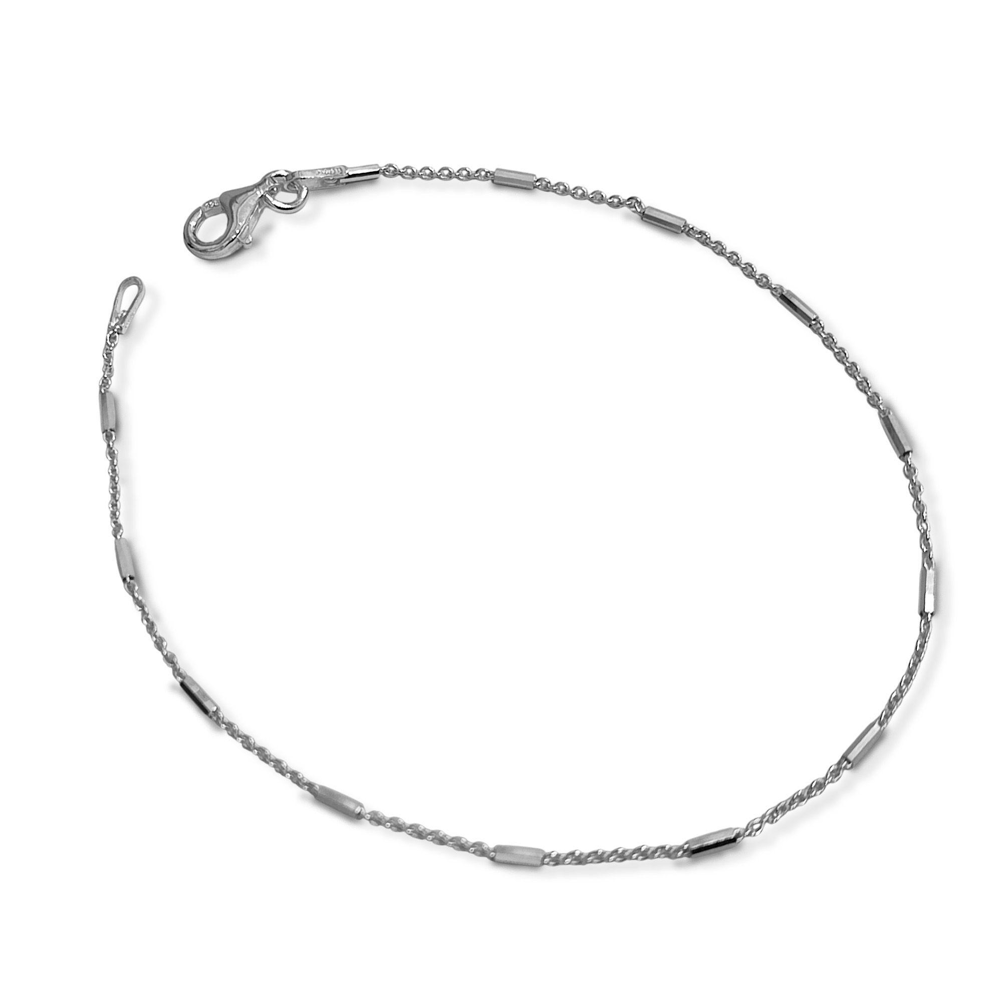 Pulsera Rolo Tubito Plata Fina 925-2