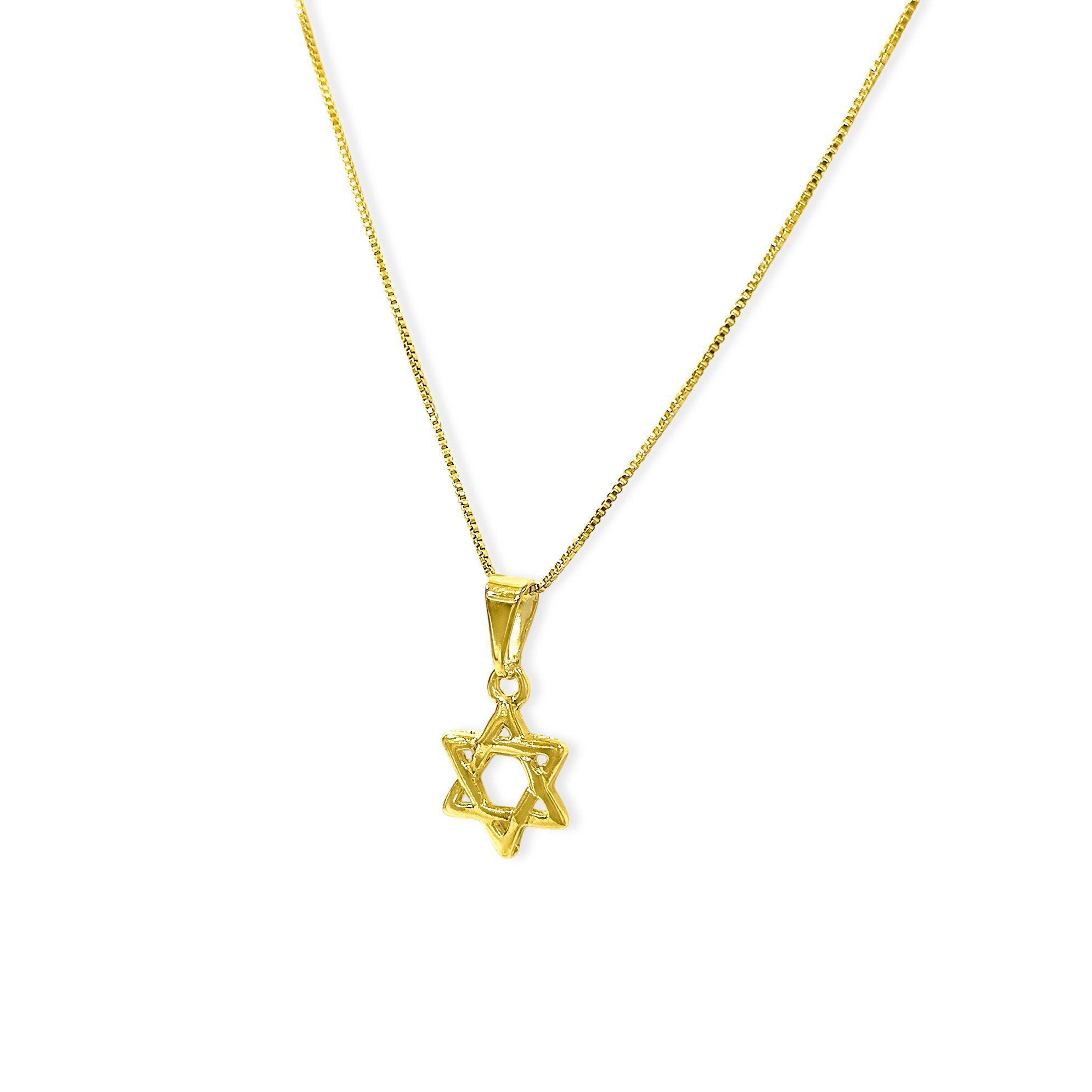 Collar Estrella De David Enchapado Oro 18K-2
