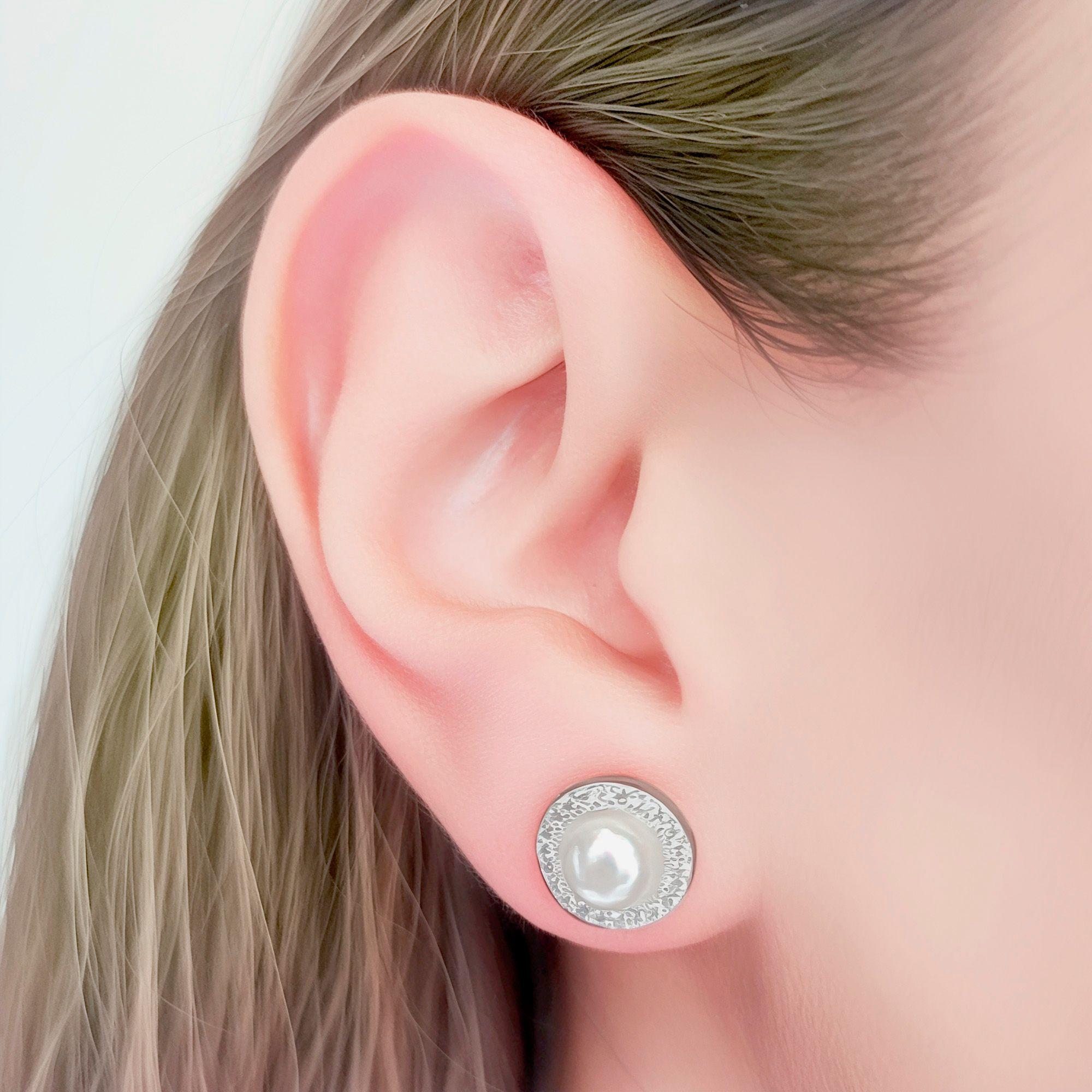 Aros María Perla de Río Circón Plata Fina 925-2