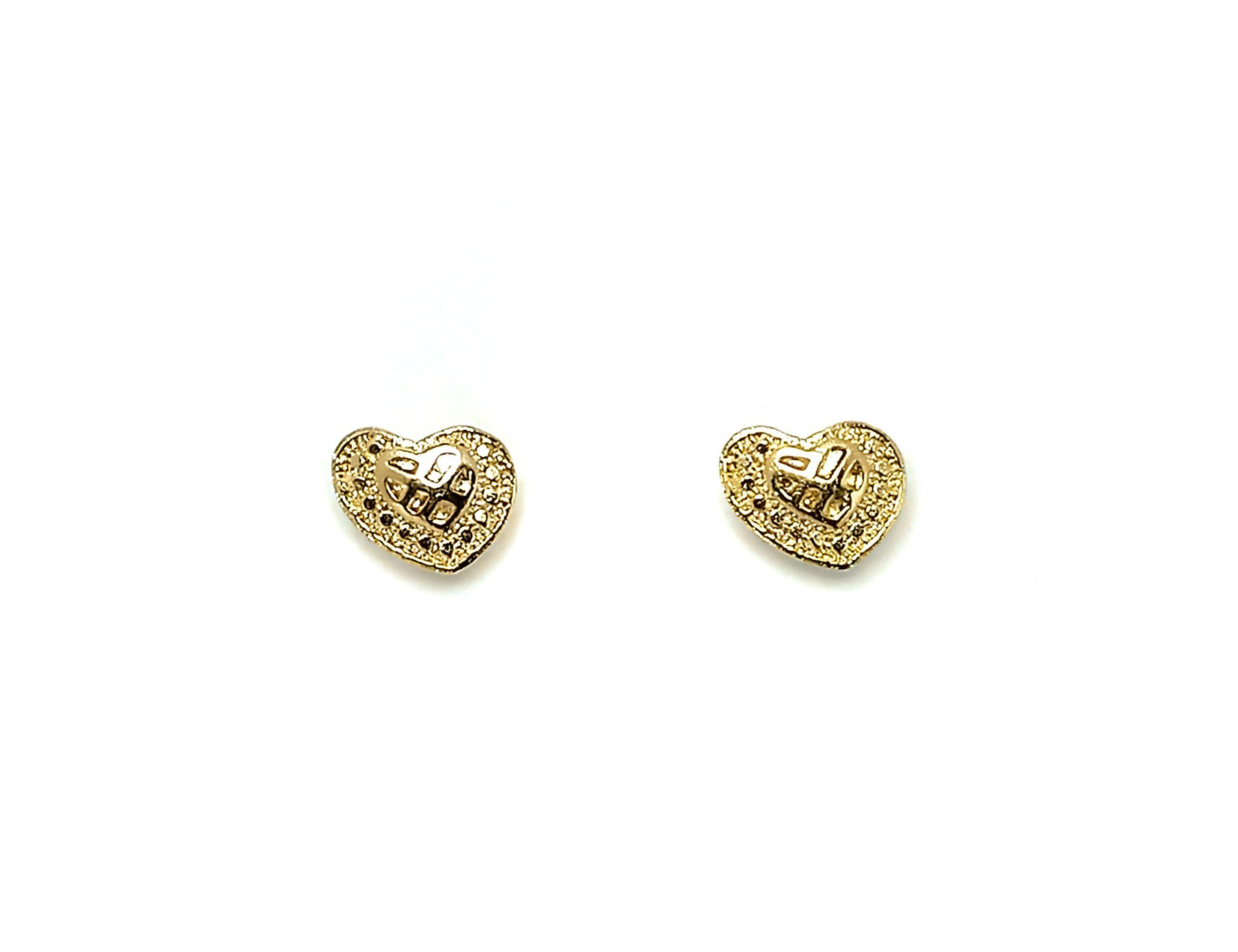 Aros Corazón Enchapado Oro 18K-0