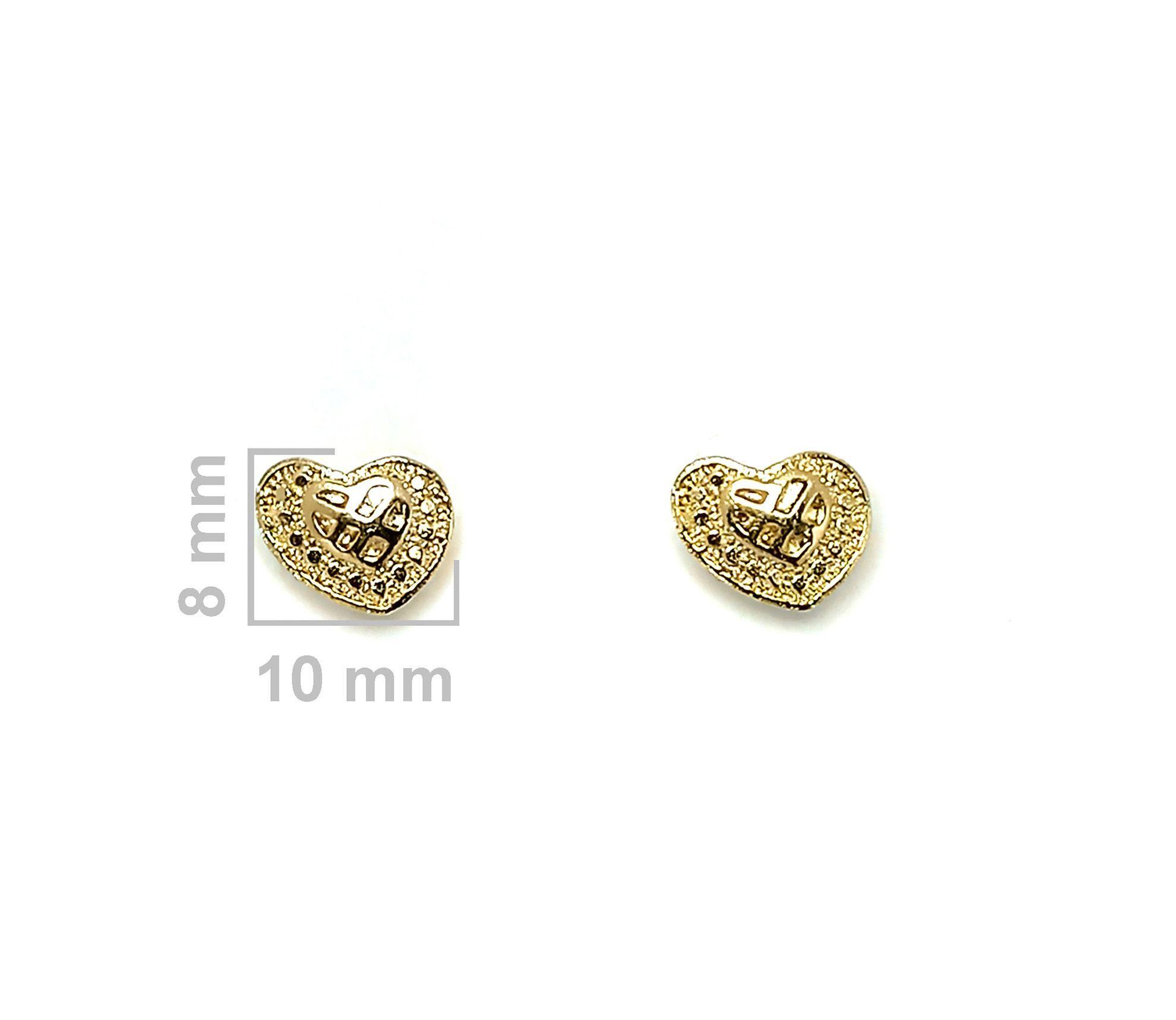 Aros Corazón Enchapado Oro 18K-1