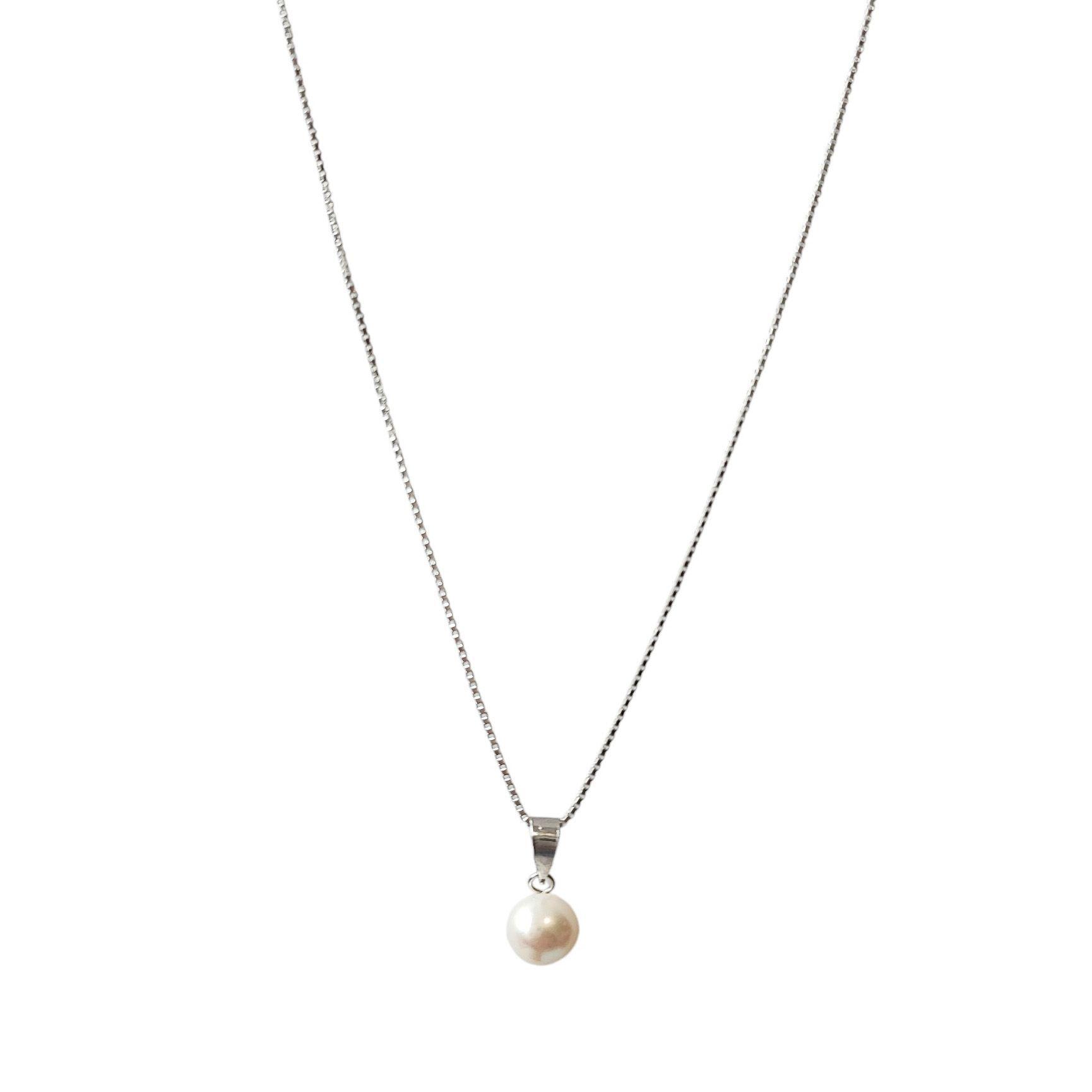 Collar Perla De Río Plata Fina 925-2