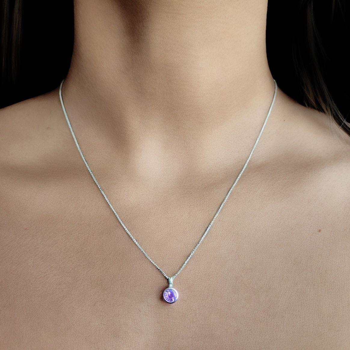 Collar Naisha Amatista Plata Fina 925-2