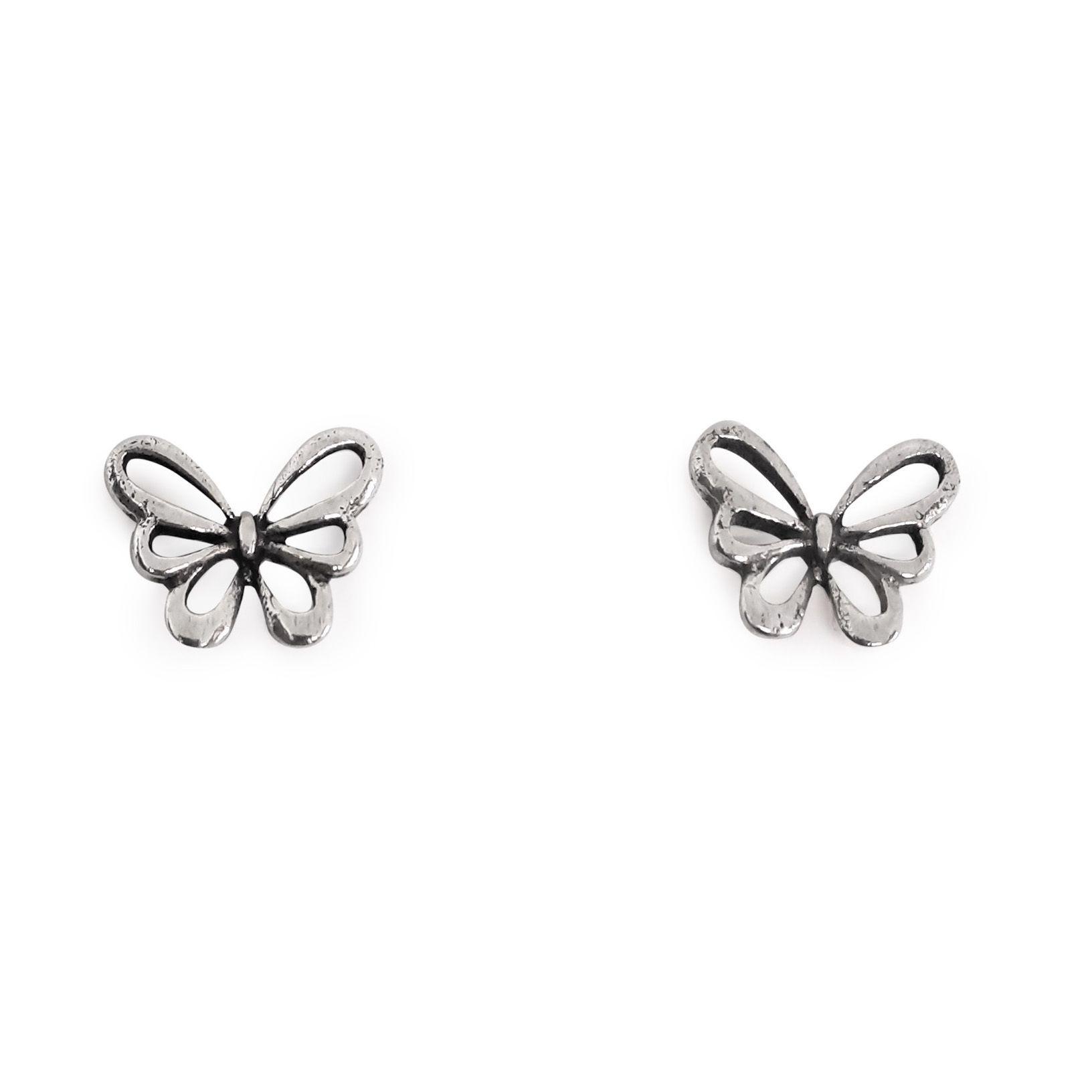 Aros Mariposa Plata Fina 925-1