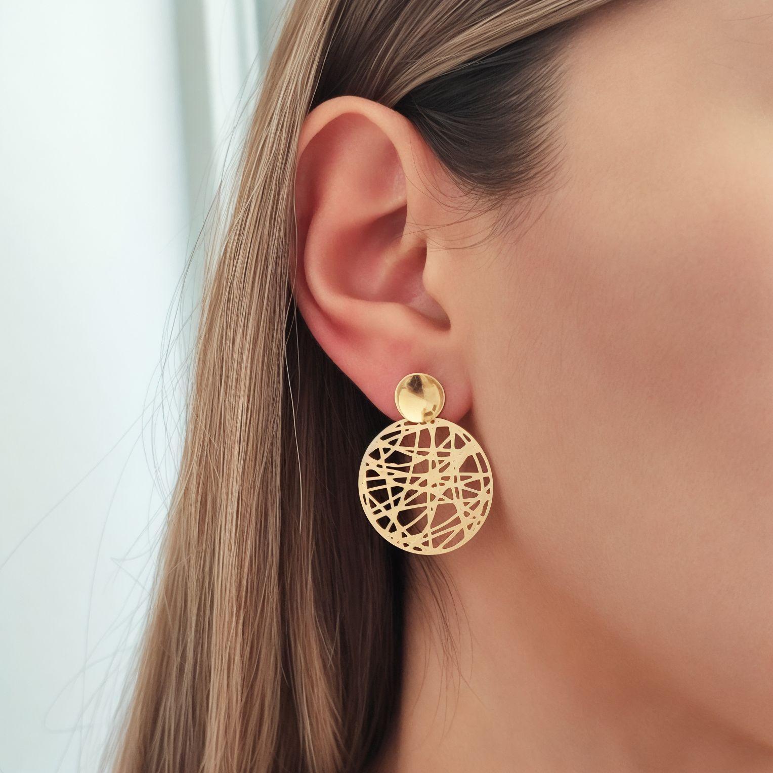 Aros Ari Redondos Enchapado Oro 18K-2