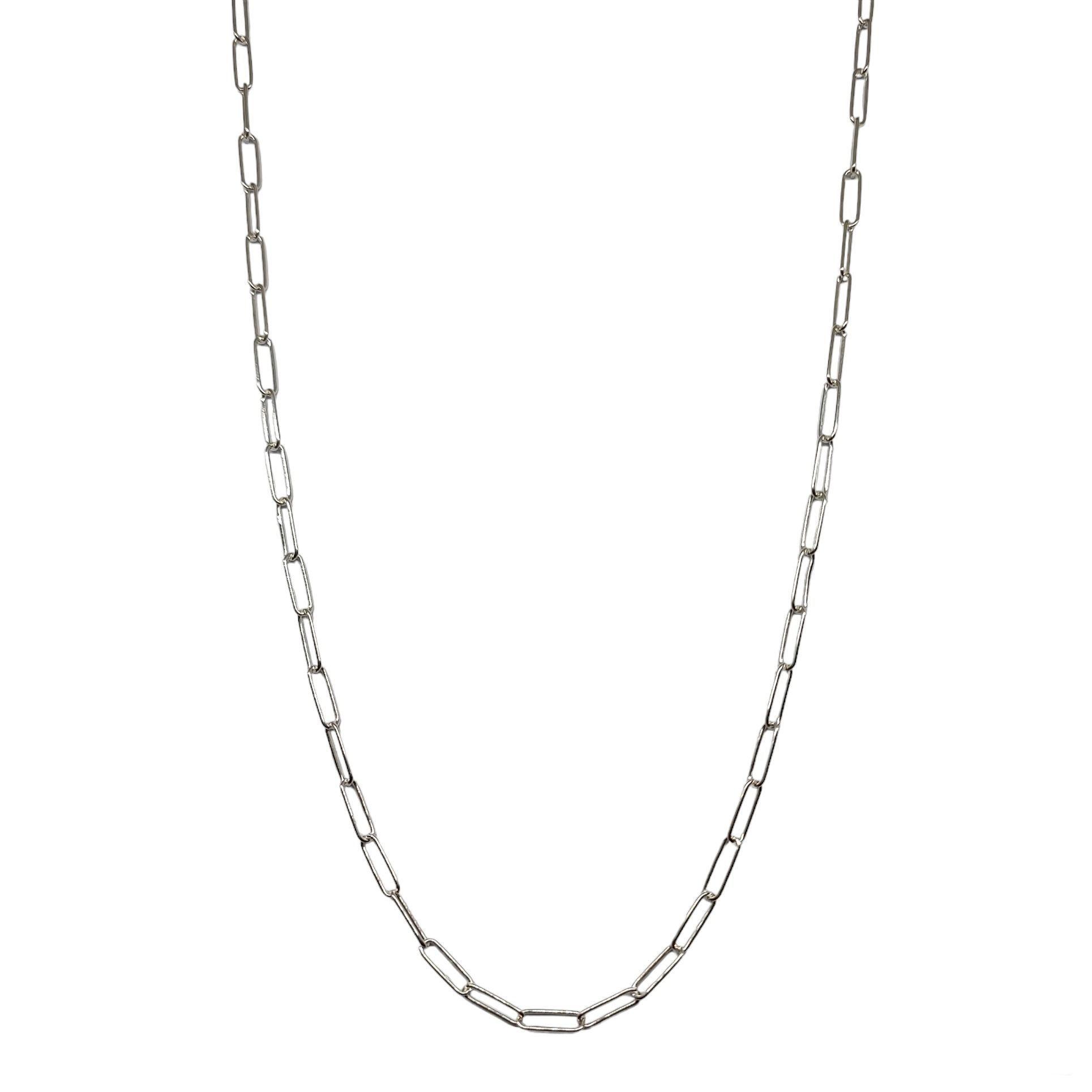 Cadena 50cm Eslabón Alargado 9x3mm Plata Fina 925-1