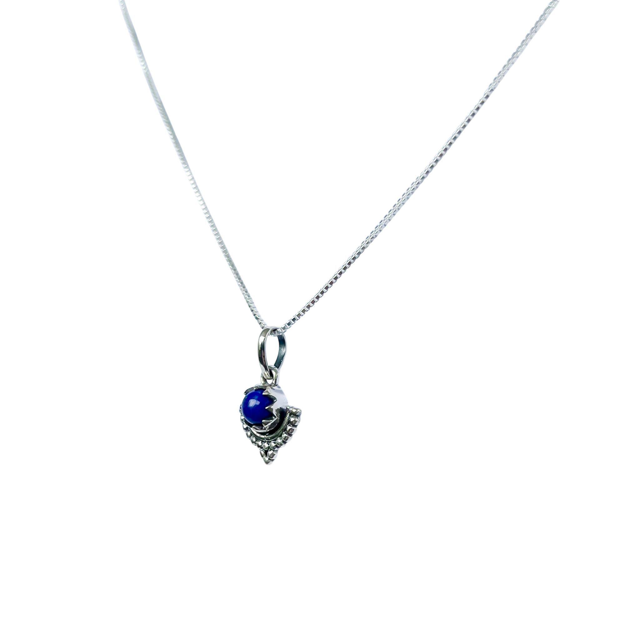 Collar Lapislázuli Brahma Plata Fina 925-2