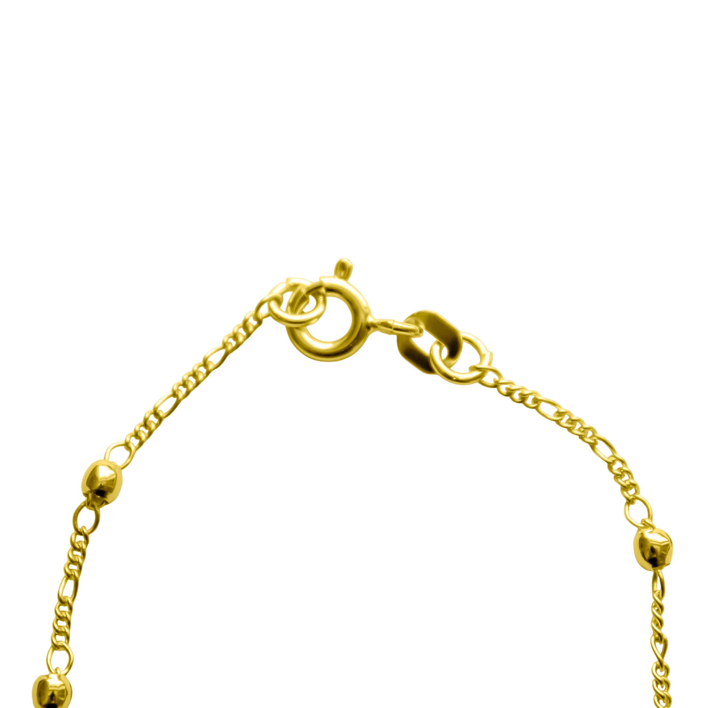 Pulsera Denario Virgen De Los Rayos Enchapado Oro 18K-2