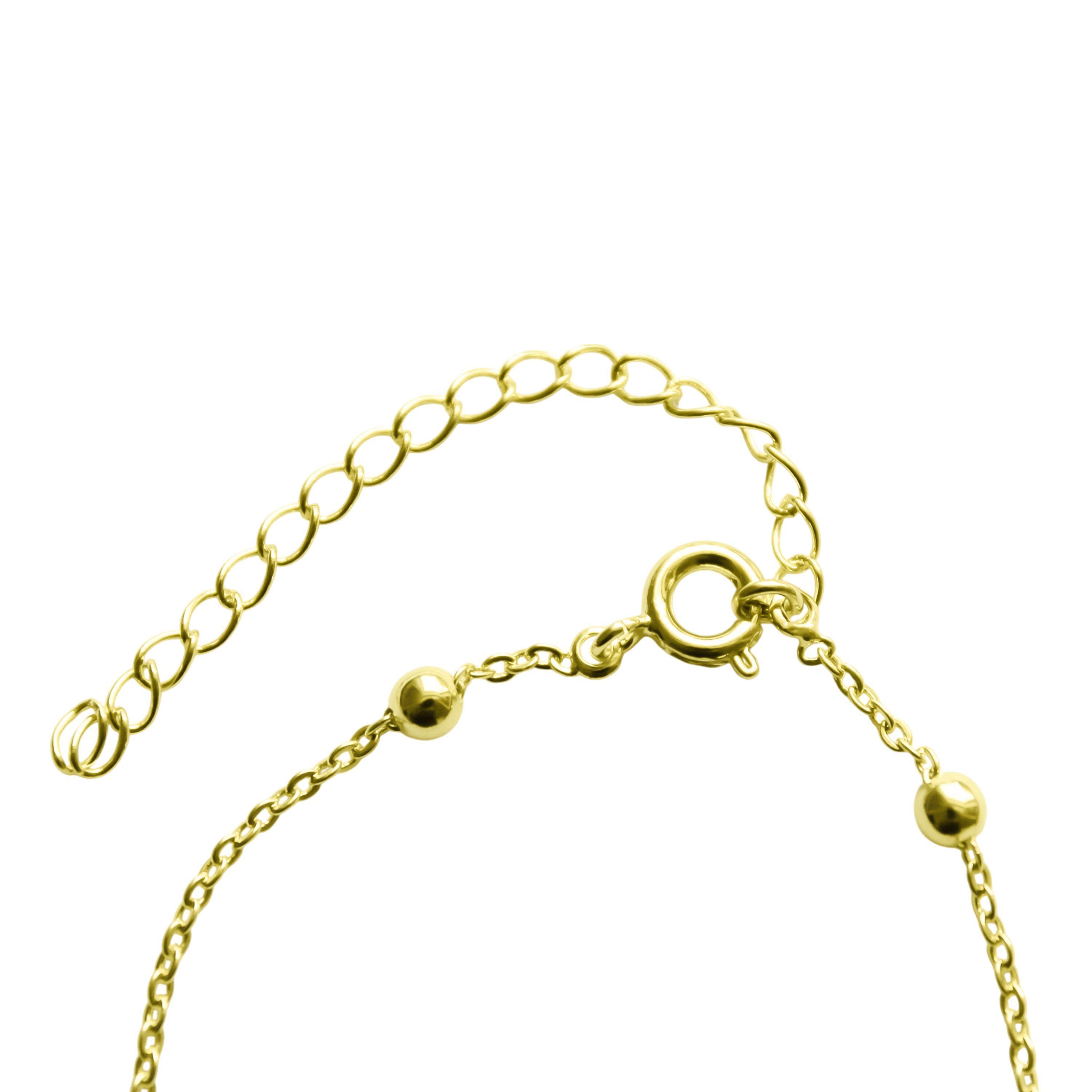 Pulsera 5 Bolitas Enchapado Oro 18K-2