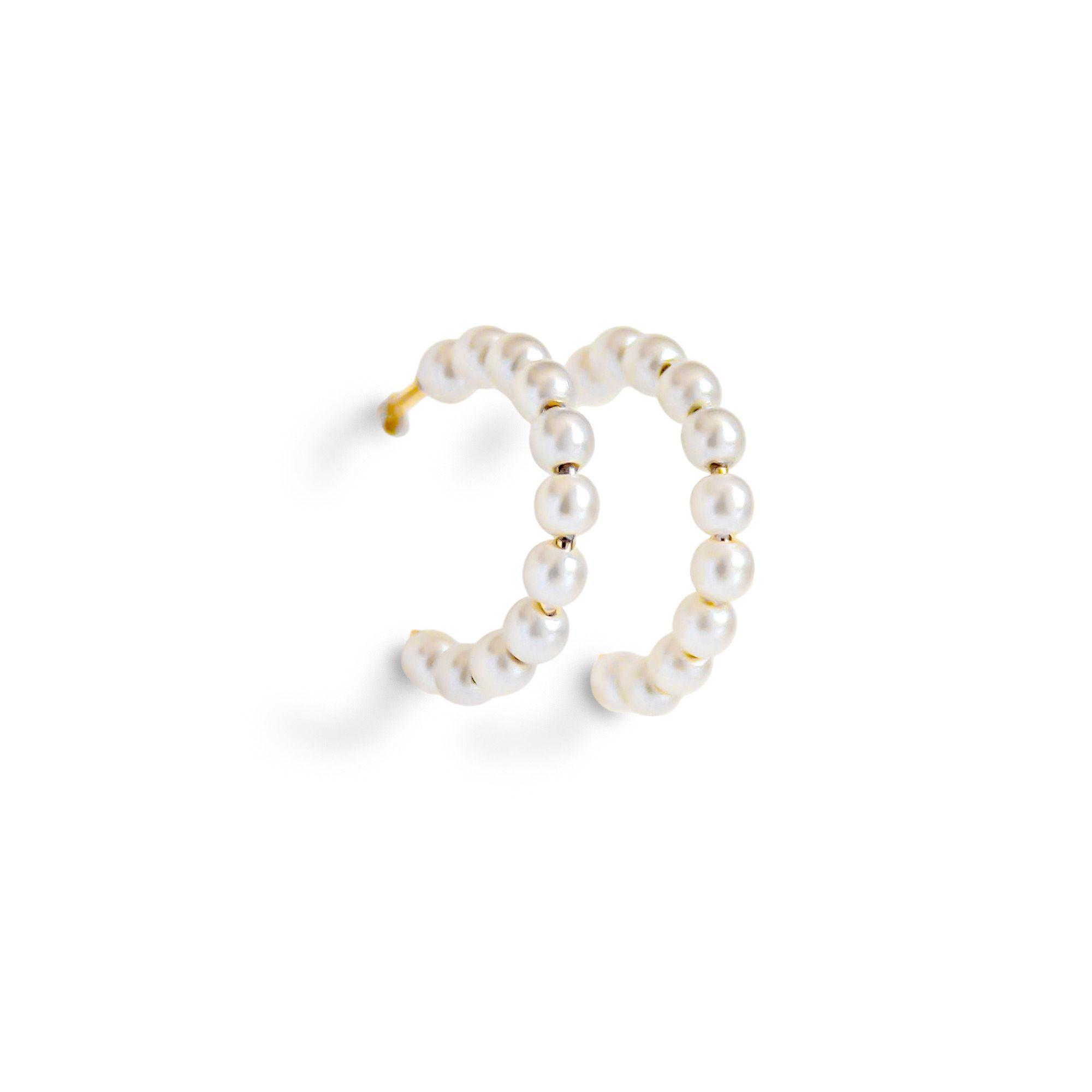 Aros Argolla Perla 19mm Enchapado Oro 18K-3