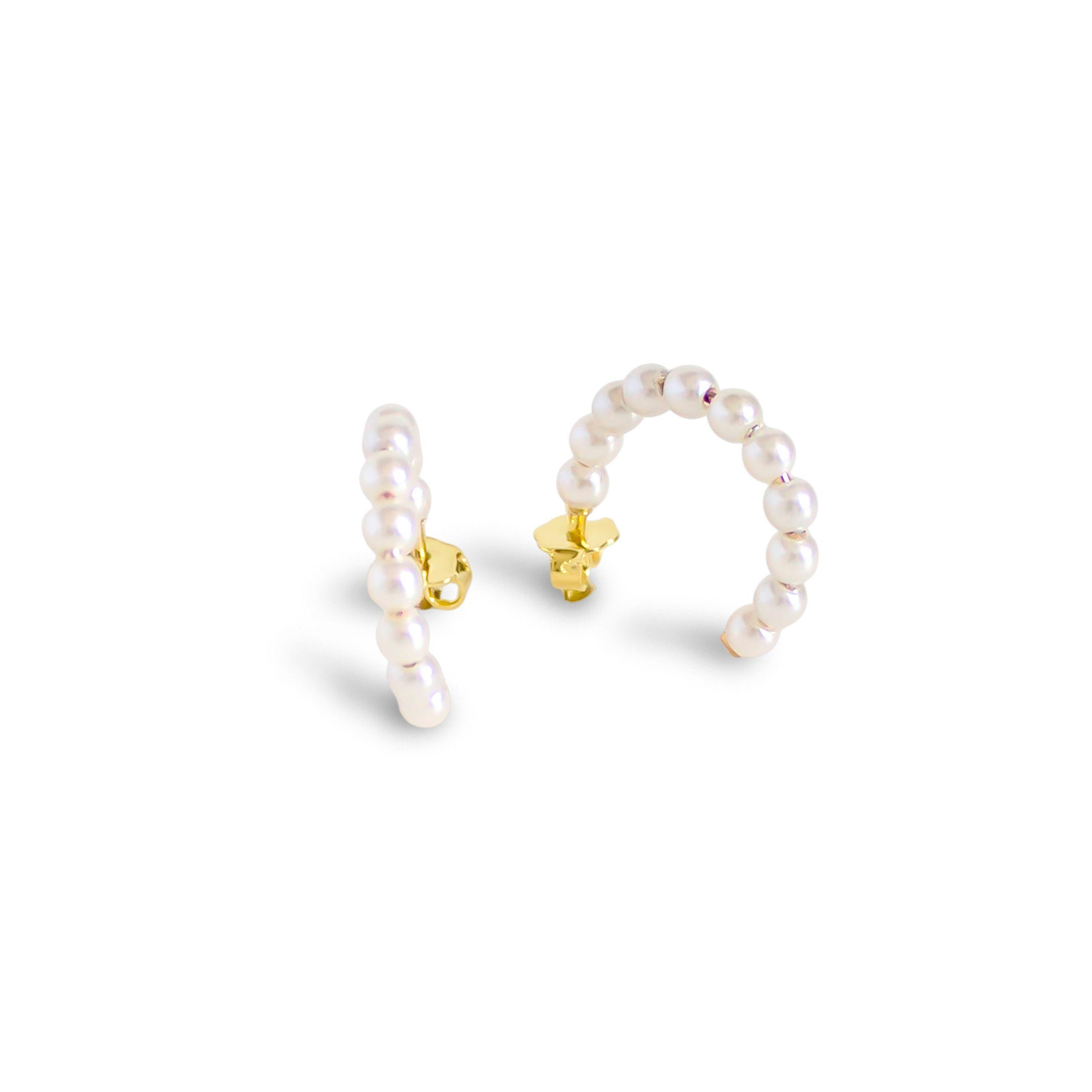 Aros Argolla Perla 19mm Enchapado Oro 18K-4