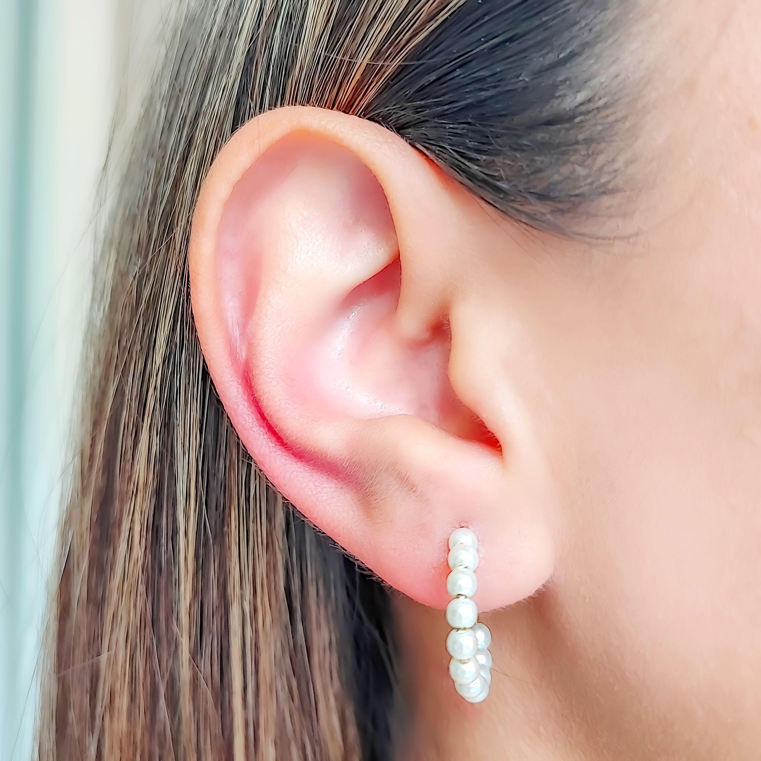 Aros Argolla Perla 19mm Enchapado Oro 18K-5