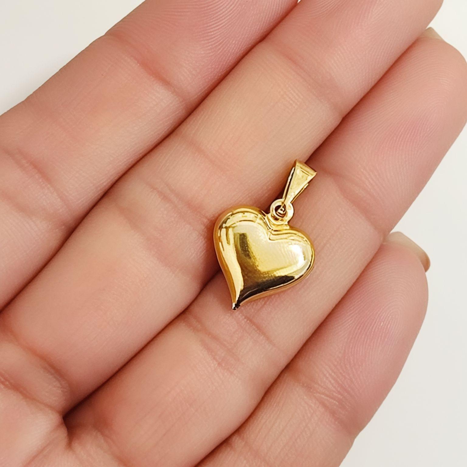 Colgante Corazón Pequeño Enchapado Oro 18K-2