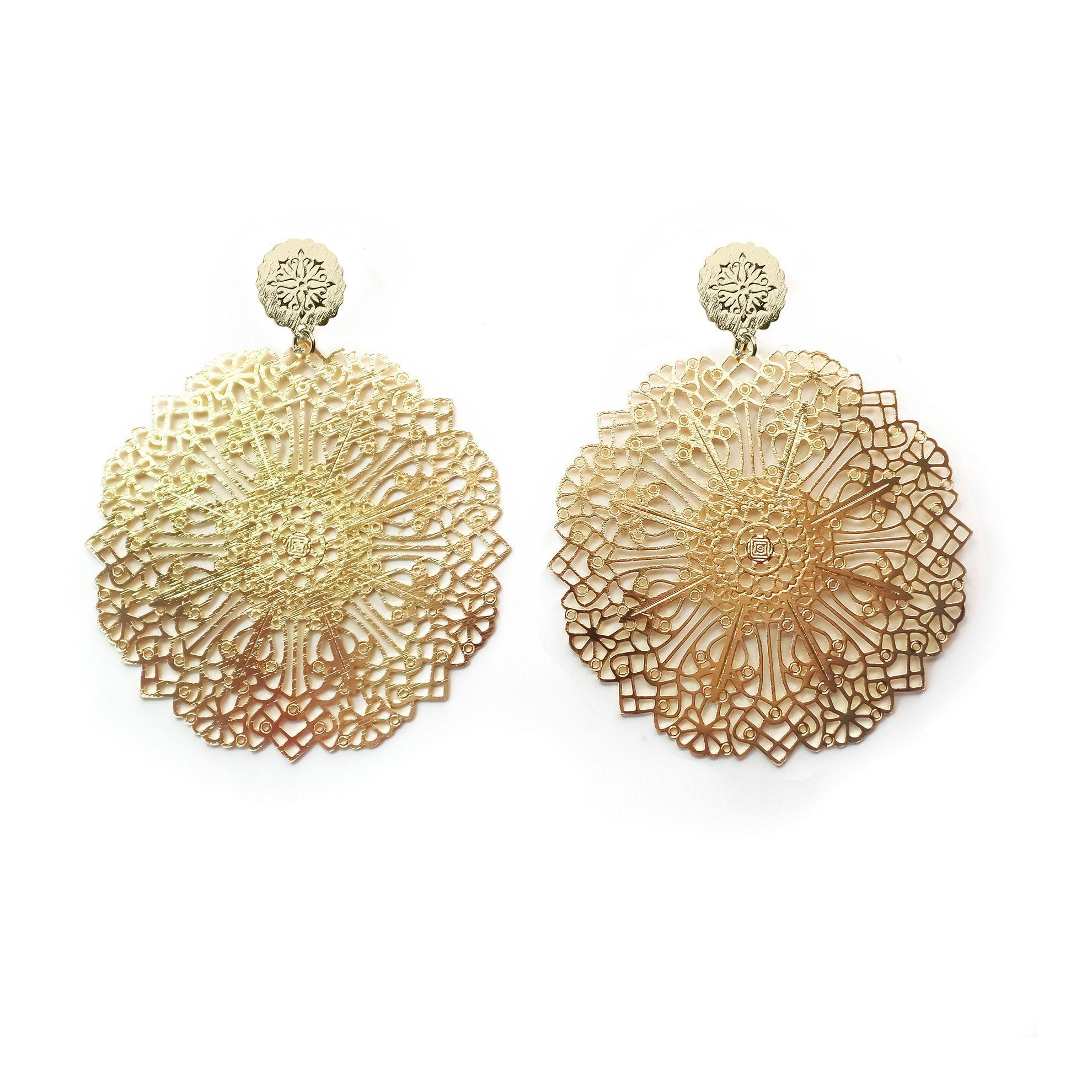 Aros Florencia Calados Enchapados Oro 18K-0