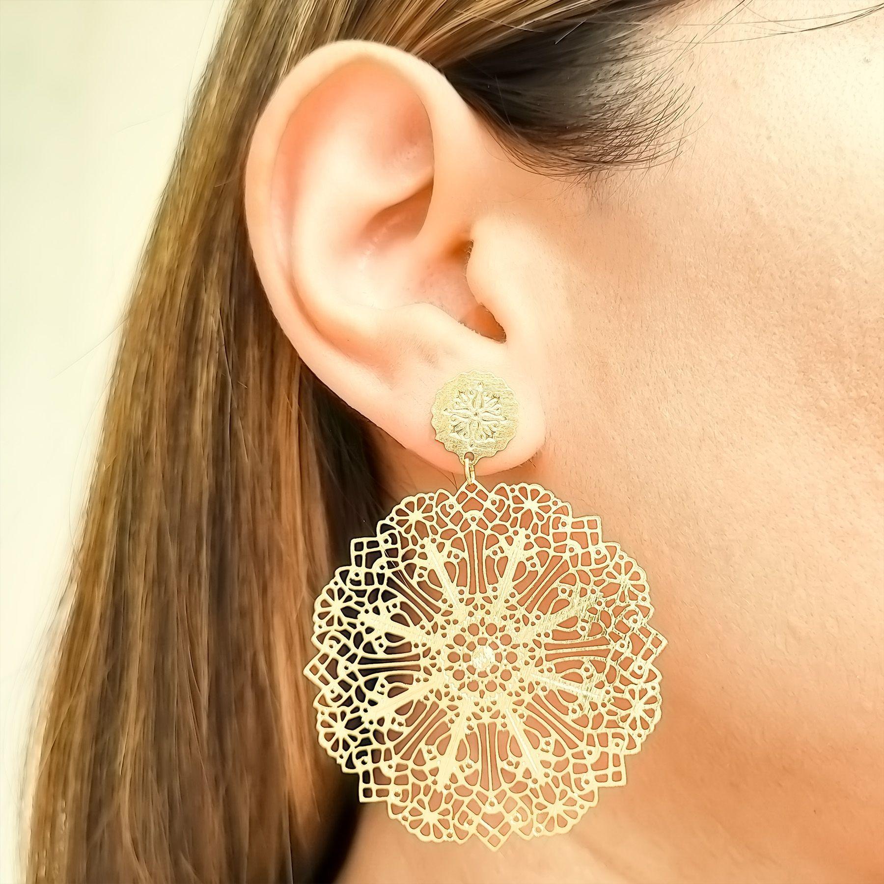 Aros Florencia Calados Enchapados Oro 18K-2
