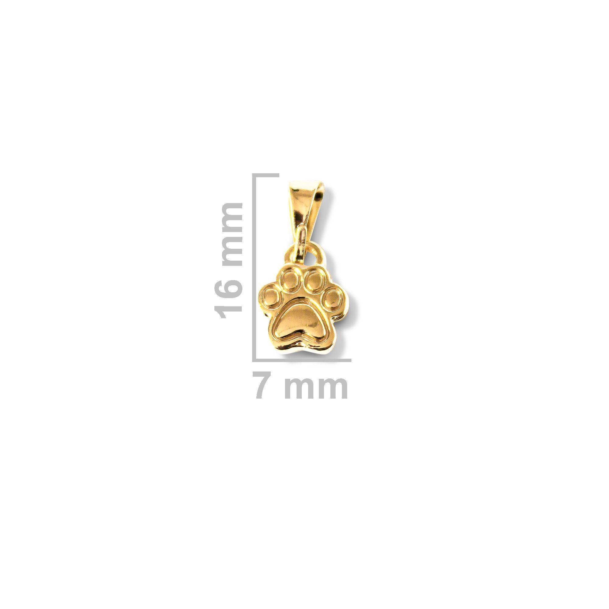 Colgante Huella Perro Enchapado Oro 18K-2
