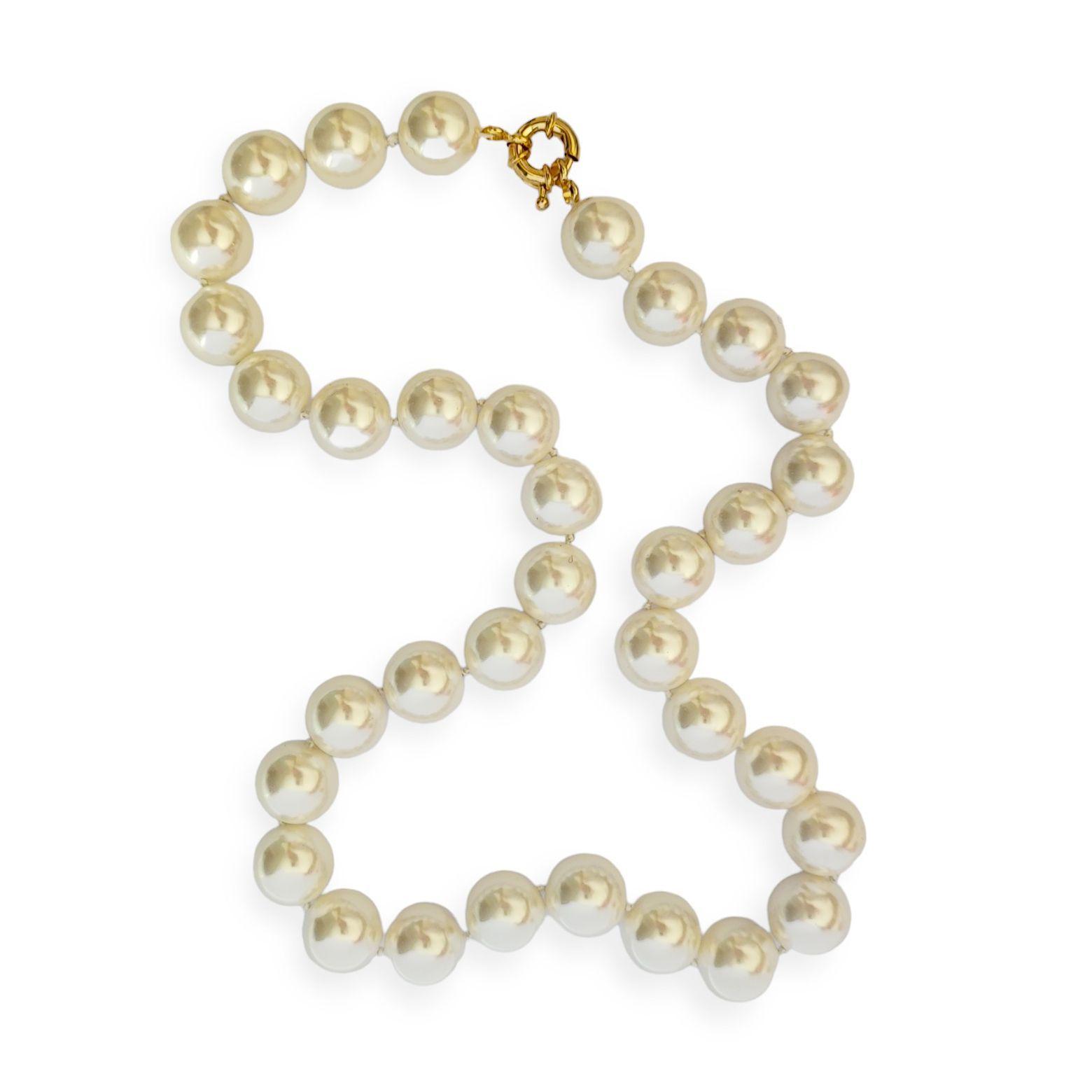 Collar Perlas 12mm Shellpearl Nácar Blanco-0