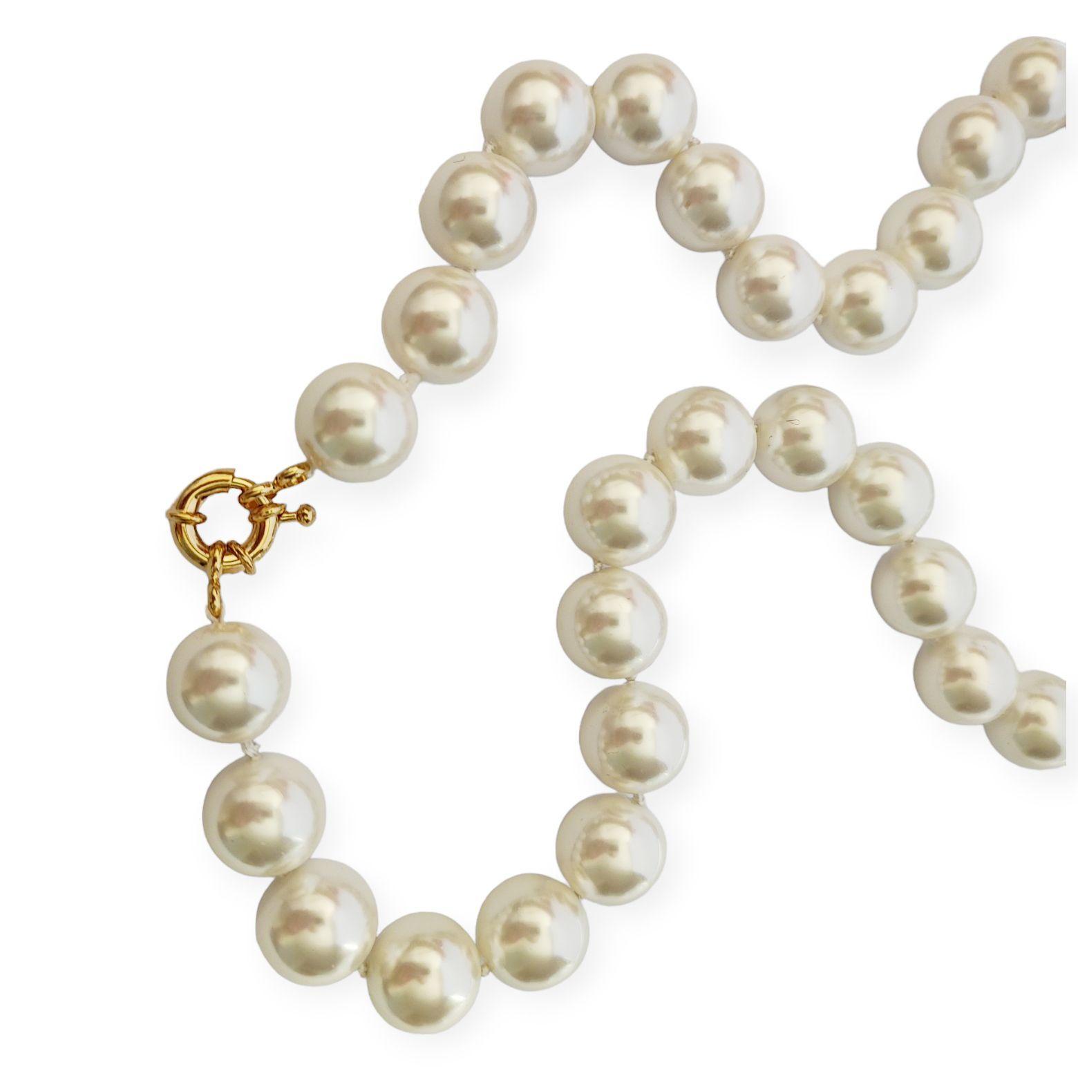 Collar Perlas 12mm Shellpearl Nácar Blanco-2