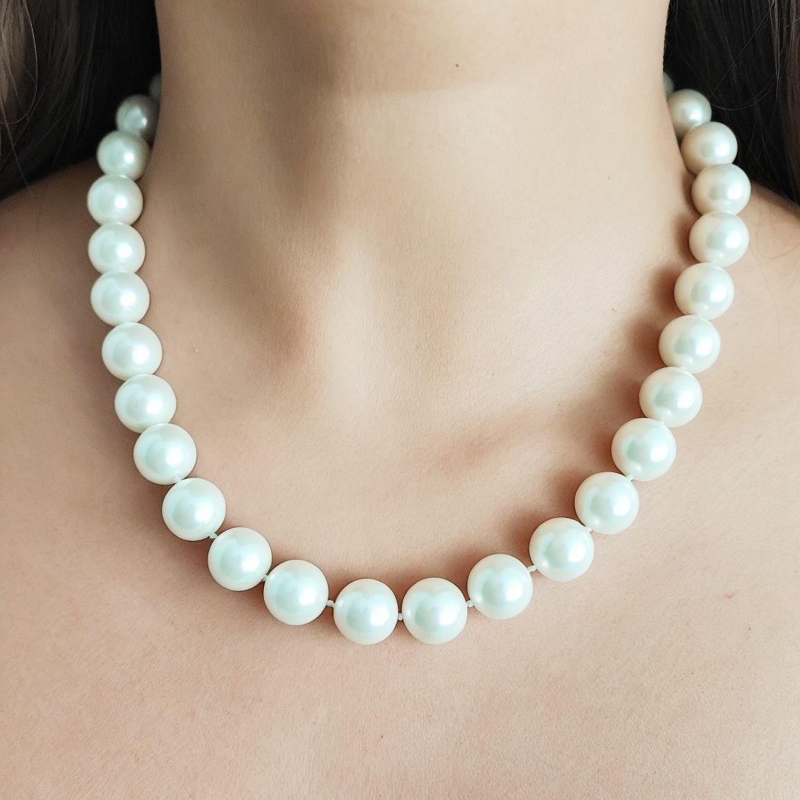 Collar Perlas 12mm Shellpearl Nácar Blanco-1