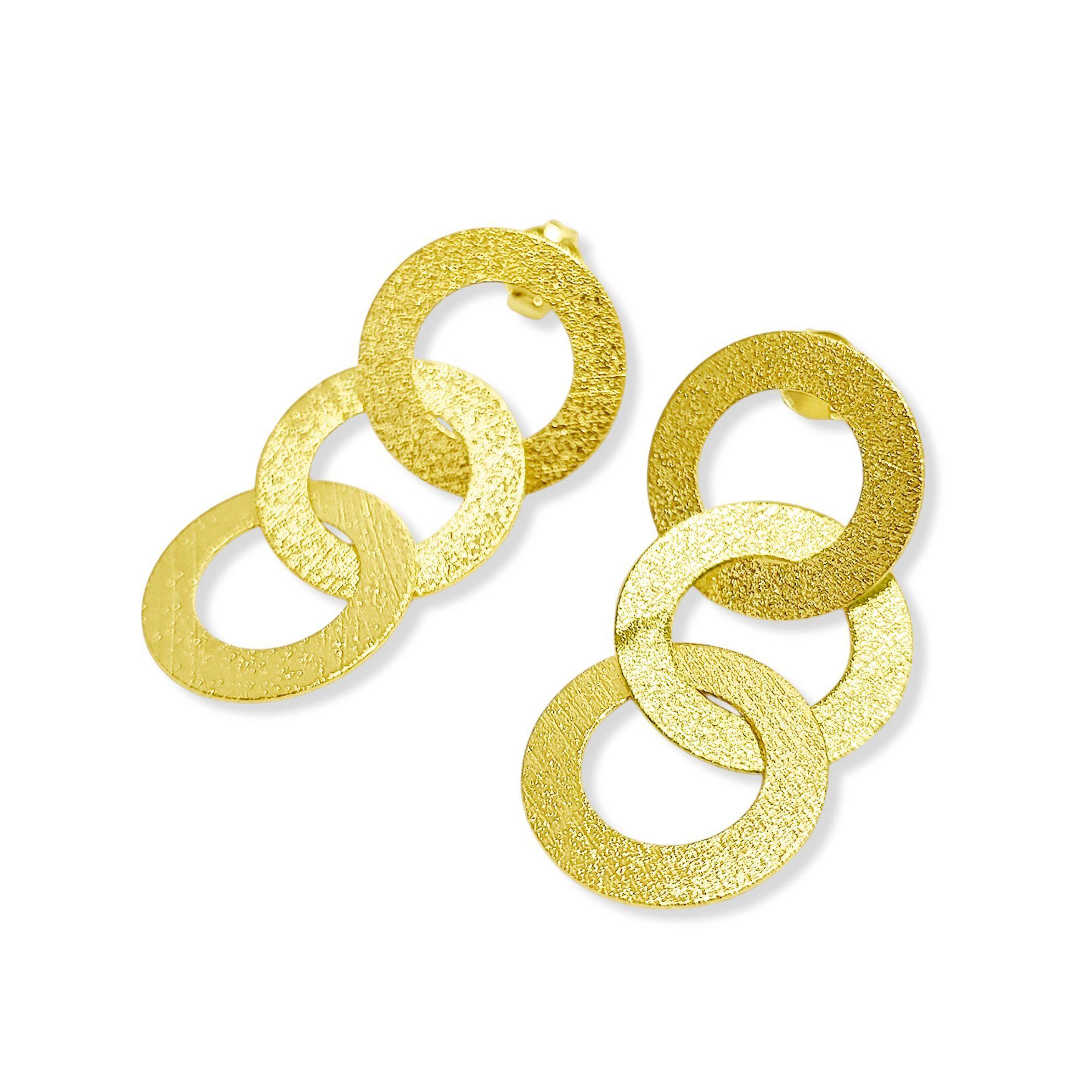 Aros Eloísa Círculos Enchapados Oro 18K-2