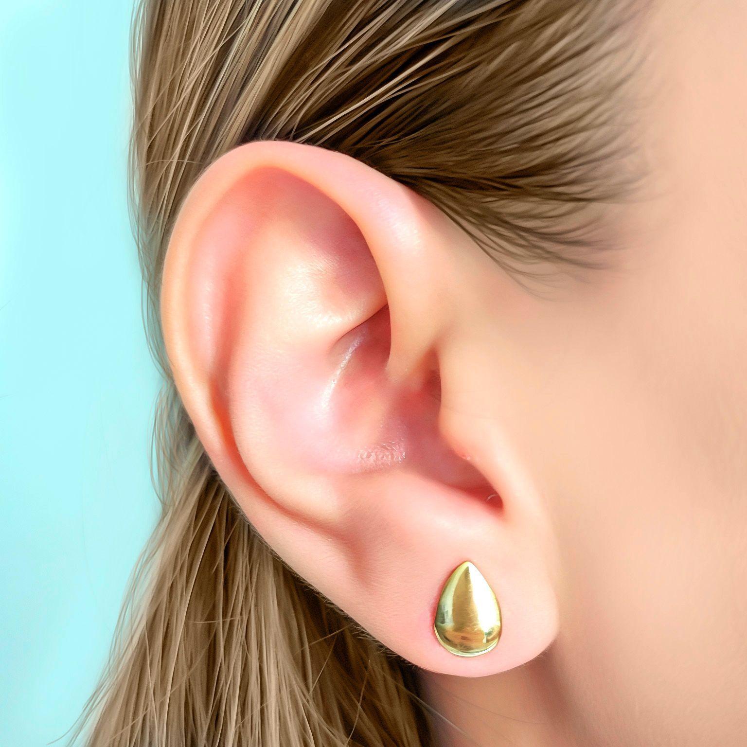 Aros Leo Gota Enchapado Oro 18K-3