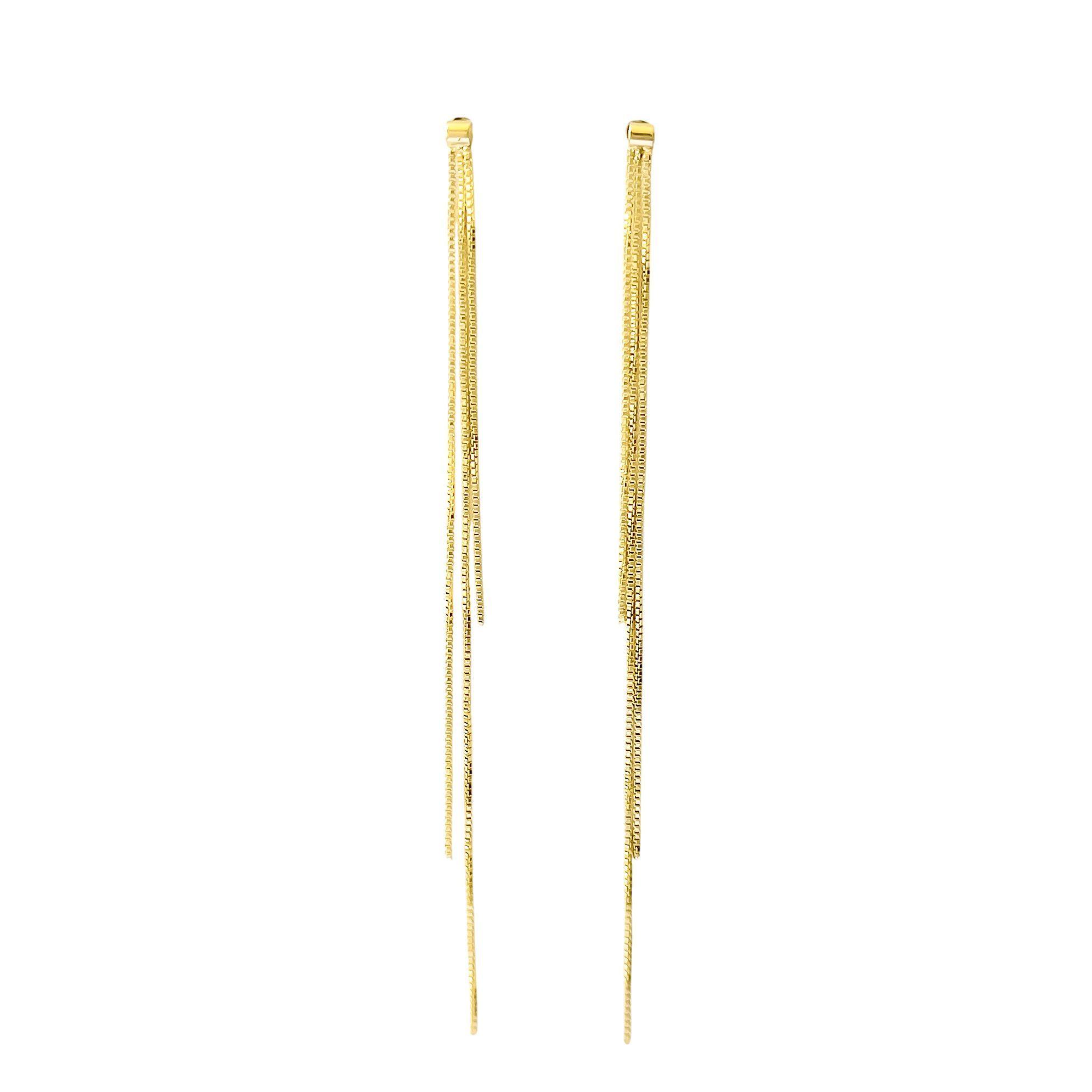Aros Cadena Veneciana Cassandra Enchapado Oro 18K-2