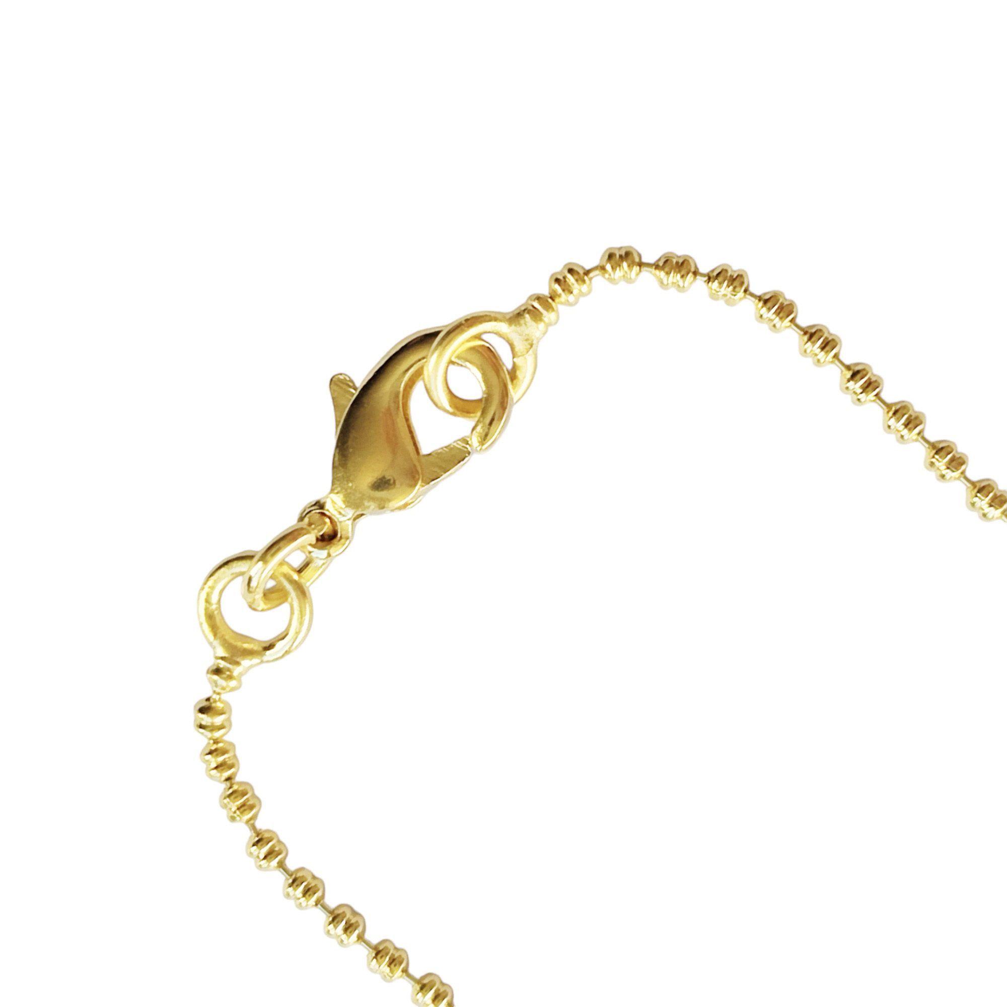 Cadena Pelotitas Mini 50cm Enchapado Oro 18K-2