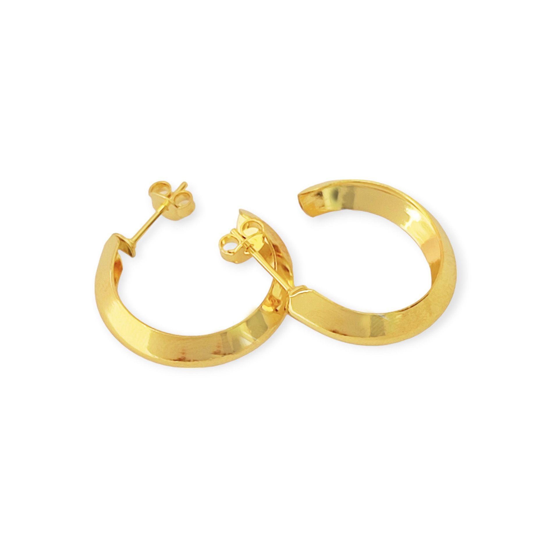 Aros Argolla 22mm Enchapado Oro 18K-2