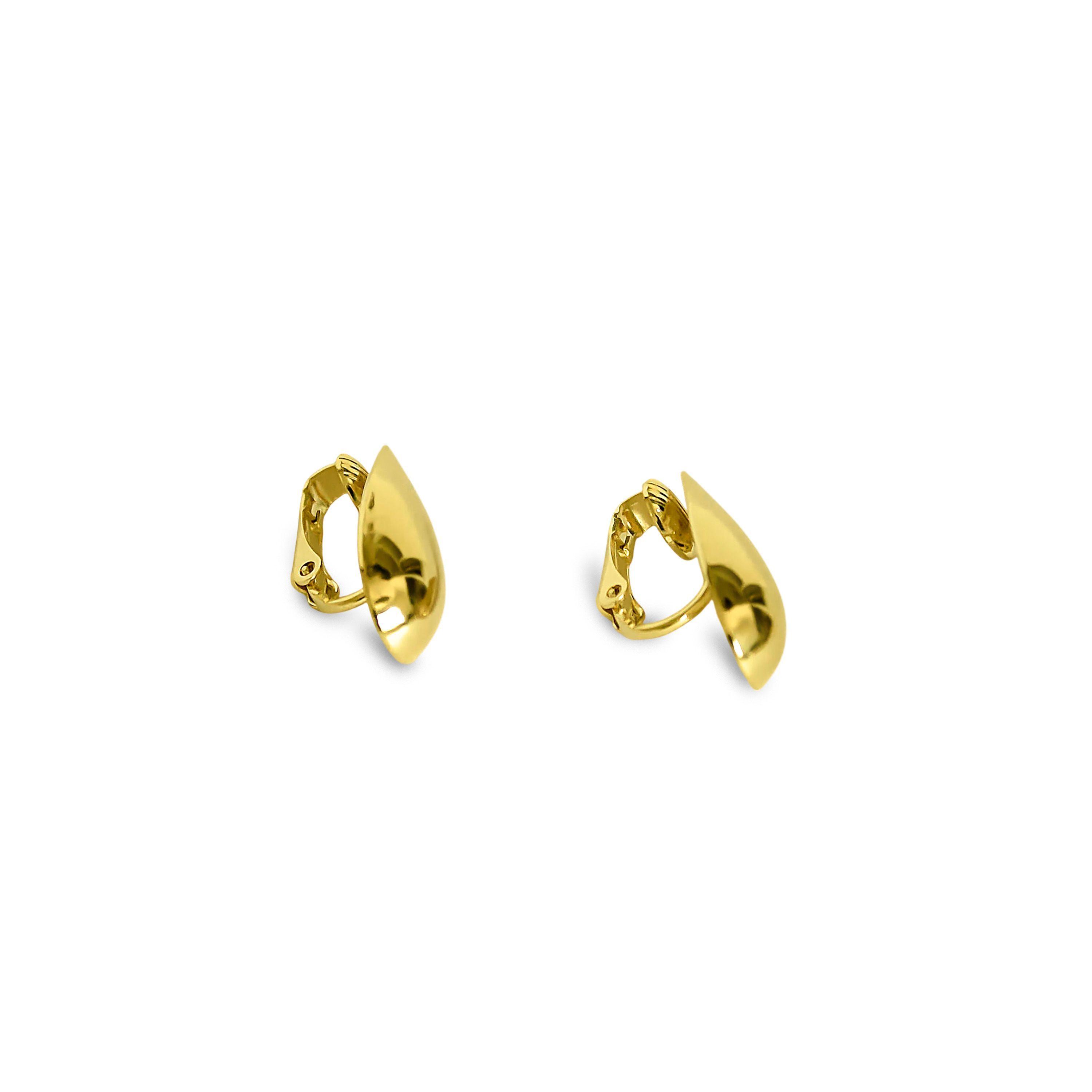 Aros Clip Gota Fina Enchapado Oro 18k-2