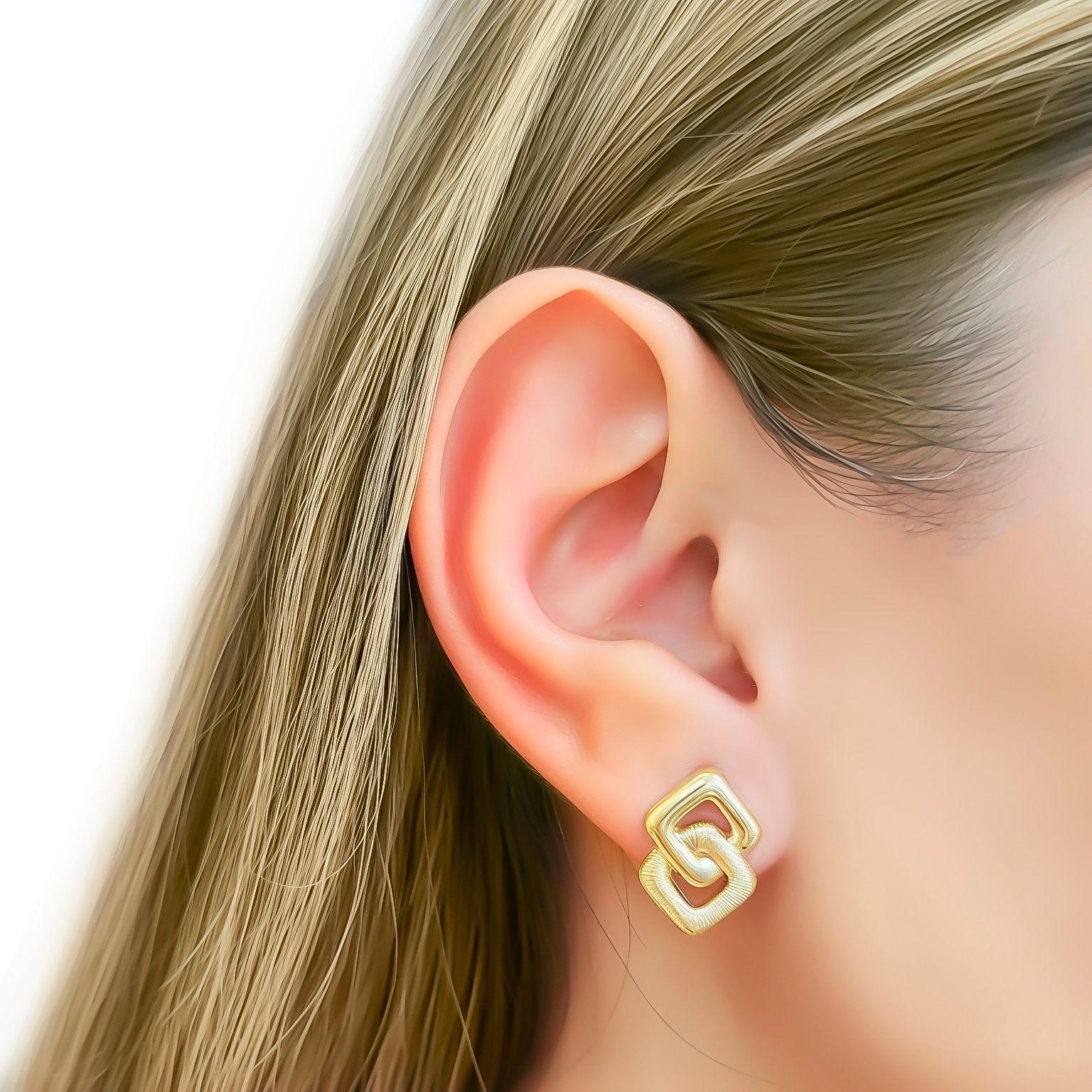 Aros Ester Entrelazados Enchapados Oro 18K-2