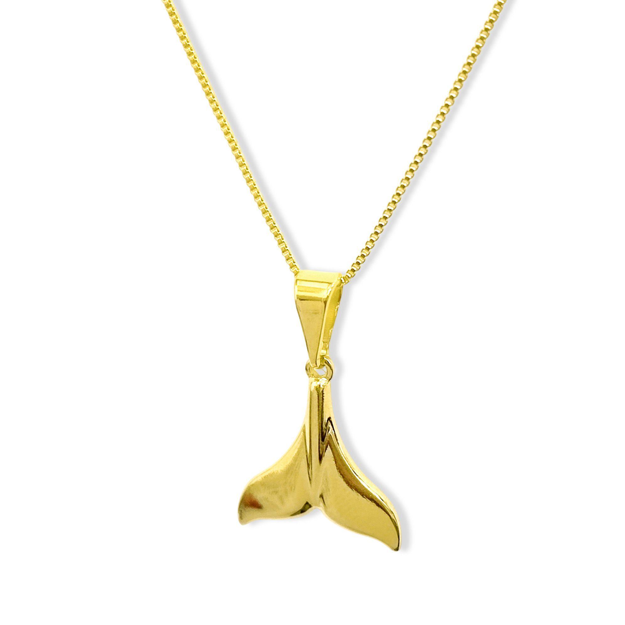 Collar Aleta Delfín Enchapado Oro 18K-2