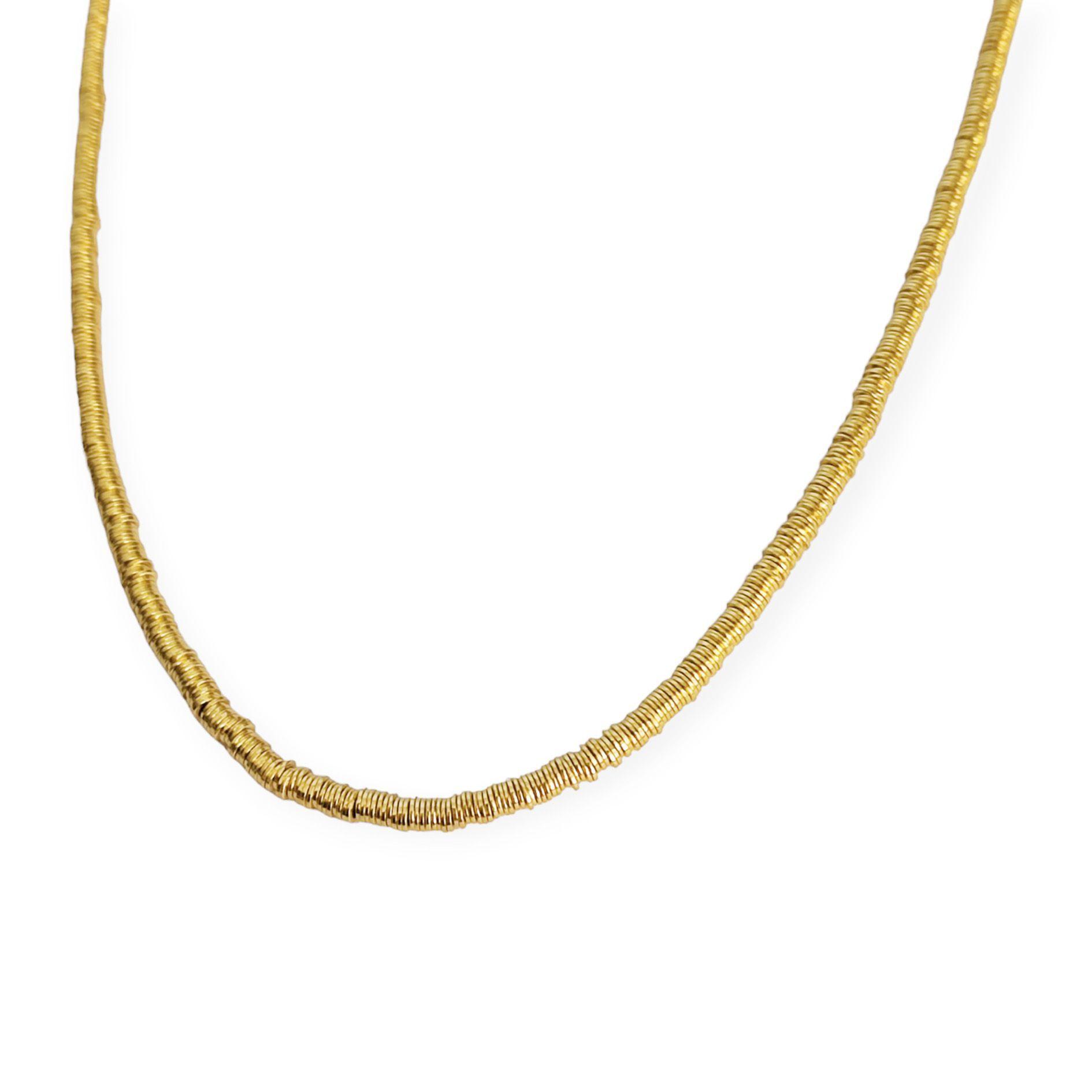 Collar mostacilla Enchapado Oro 18K 50cm-2
