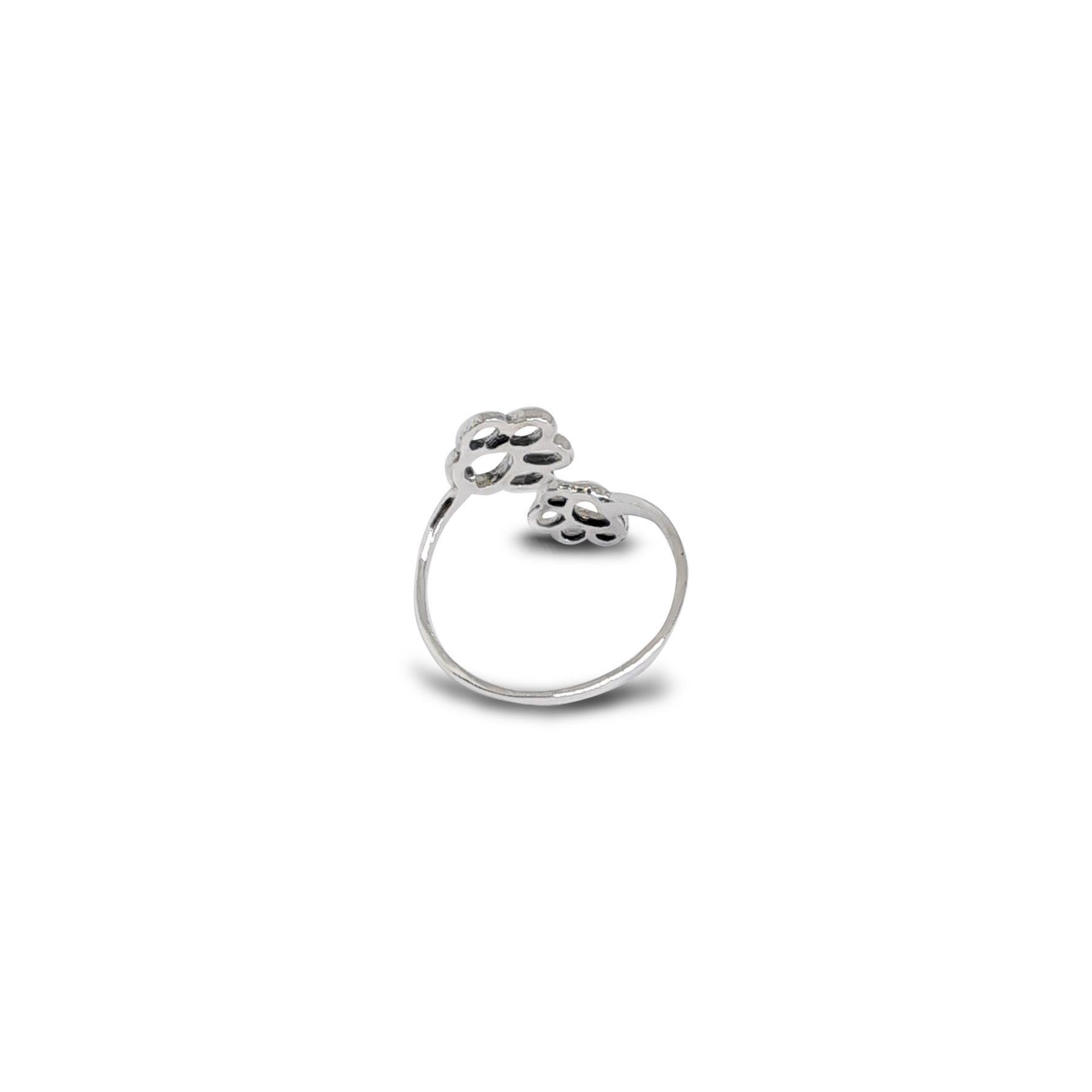 Anillo Huellas Perro #20 Plata Fina 925-2