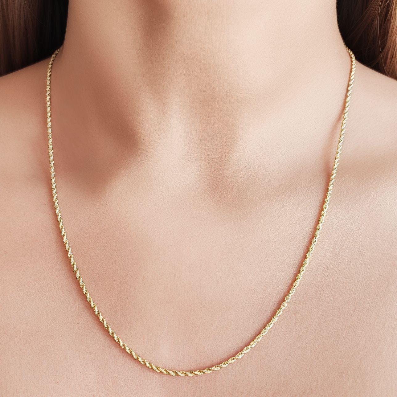 Cadena Turbillón Fino Enchapado Oro 18K-2