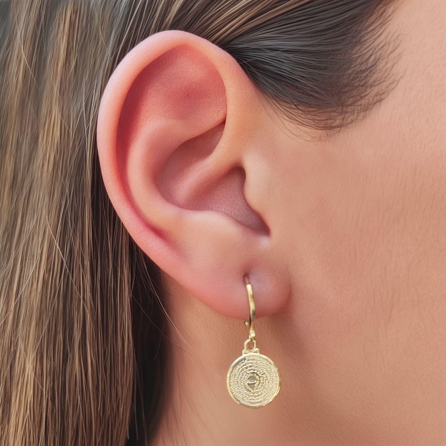 Aros Argolla Padre Nuestro Enchapado Oro 18K-2