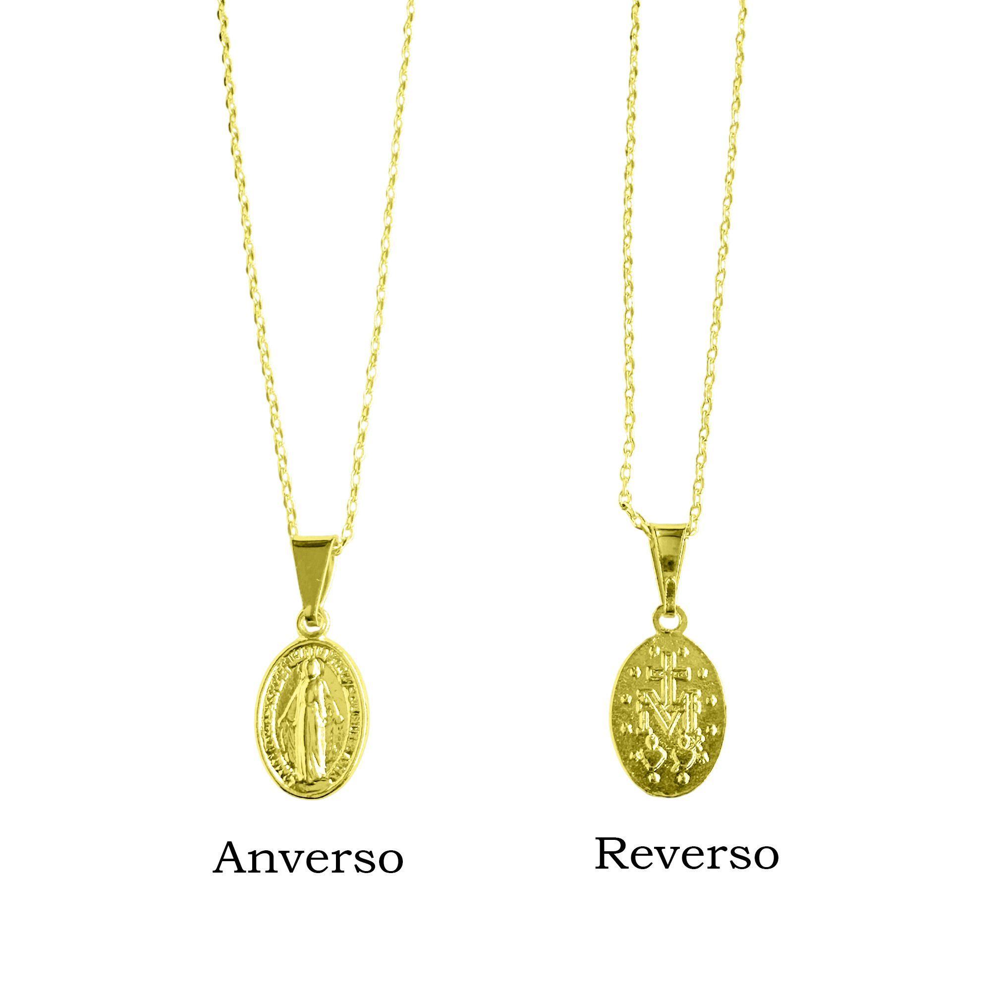 Collar Medalla Virgen De Los Rayos Enchapado Oro 18K-2