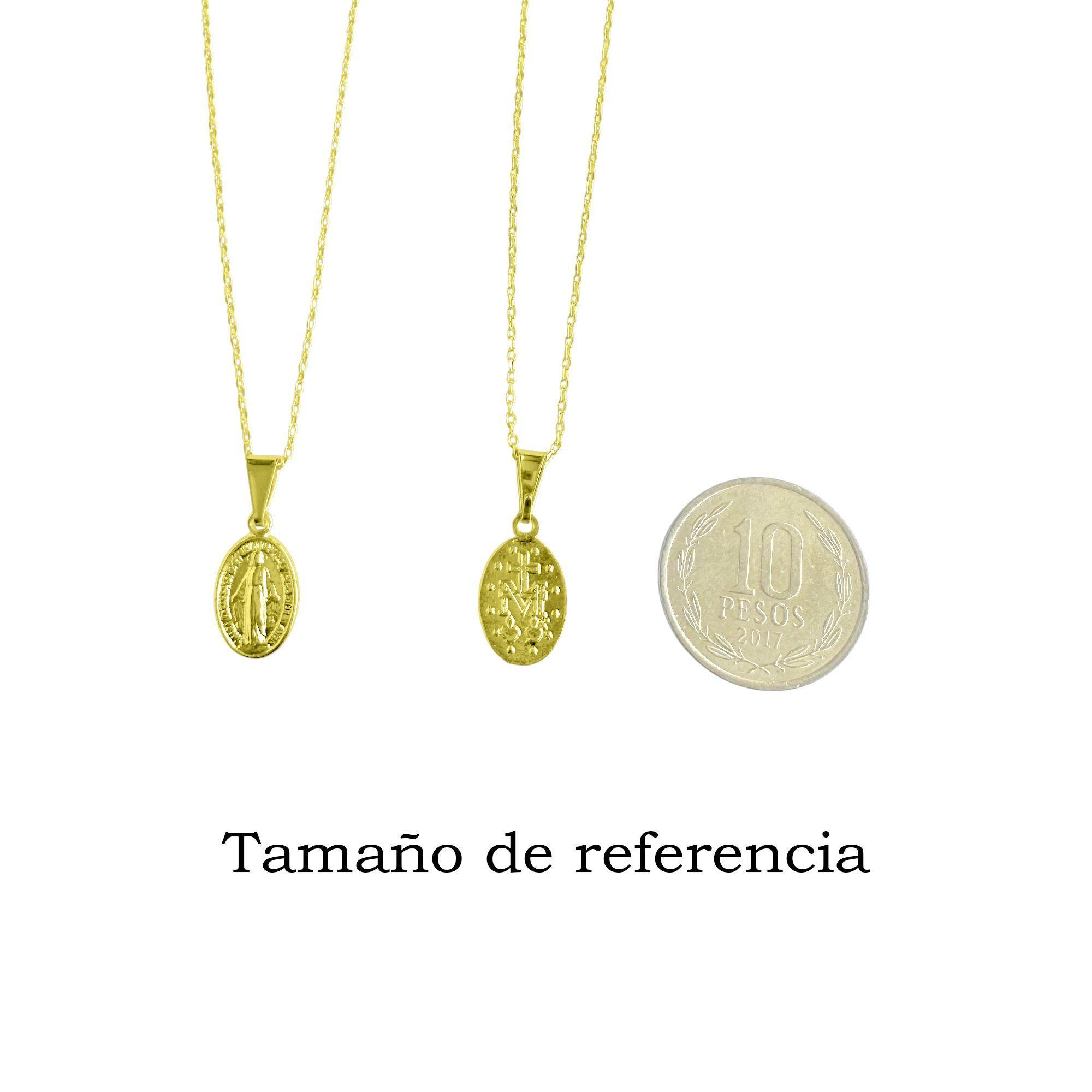 Collar Medalla Virgen De Los Rayos Enchapado Oro 18K-3