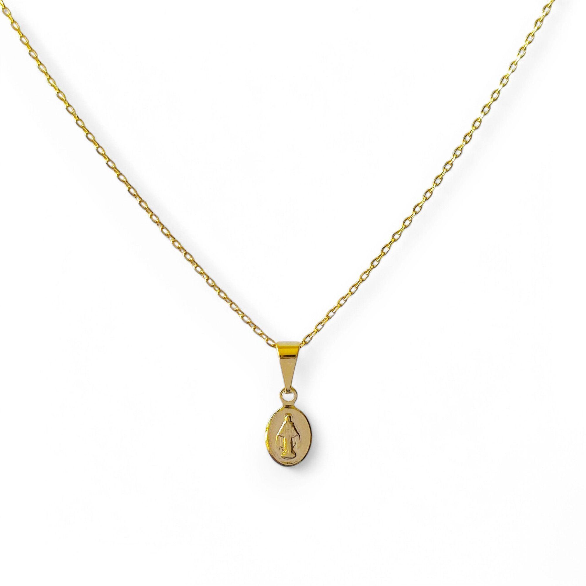 Collar Virgen de los Rayos Mini Enchapado Oro 18K-2