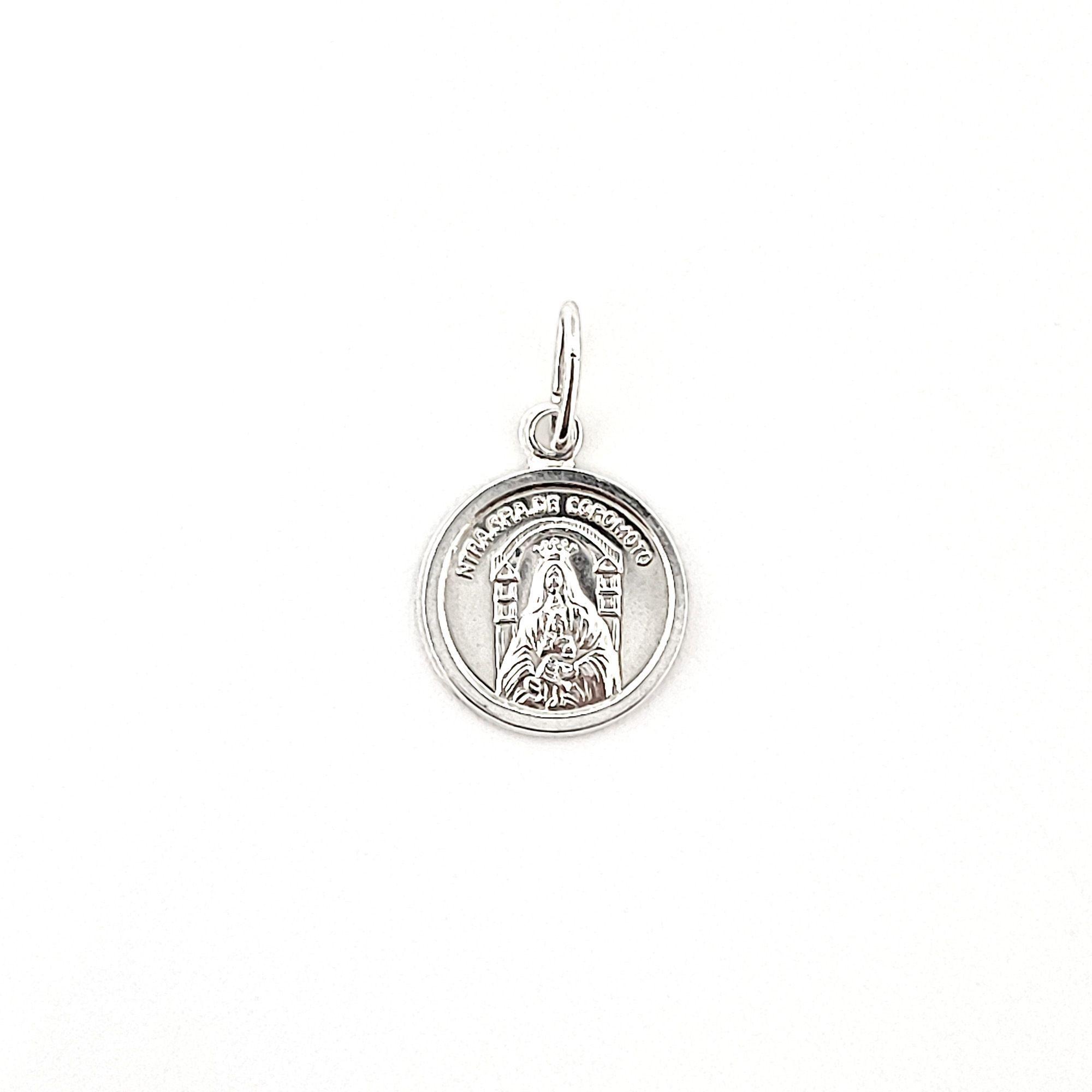 Colgante Medalla Virgen de la Coromoto 12mm Plata Fina 925-0