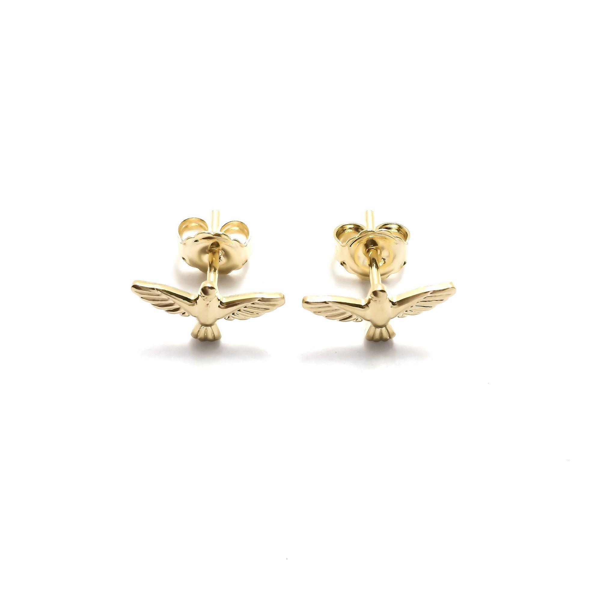 Aros Espíritu Santo Enchapado Oro 18K-1
