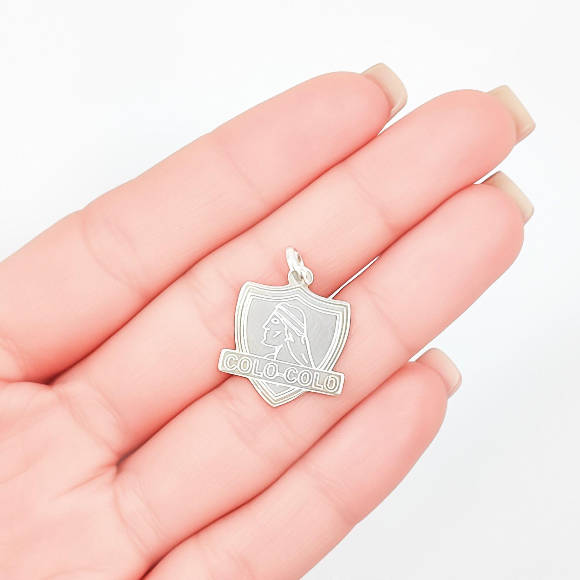 Colgante Colo Colo Lámina Plata Fina 925-3