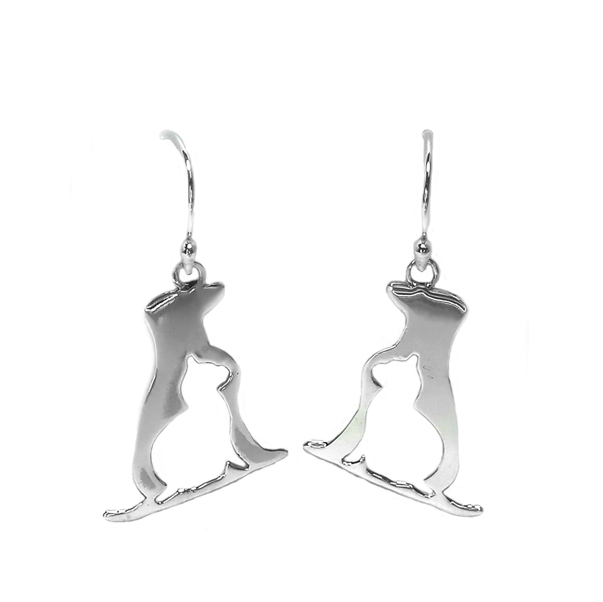 Aros Perro Gato Plata Fina 925-0