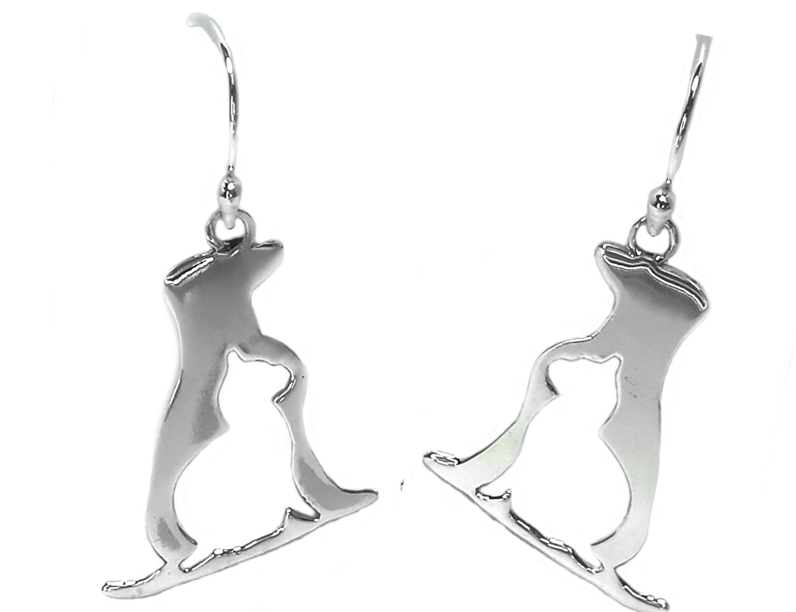 Aros Perro Gato Plata Fina 925-2
