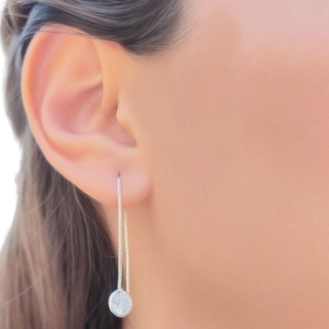 Aros Pía Cadena Circón Plata Fina 925-2