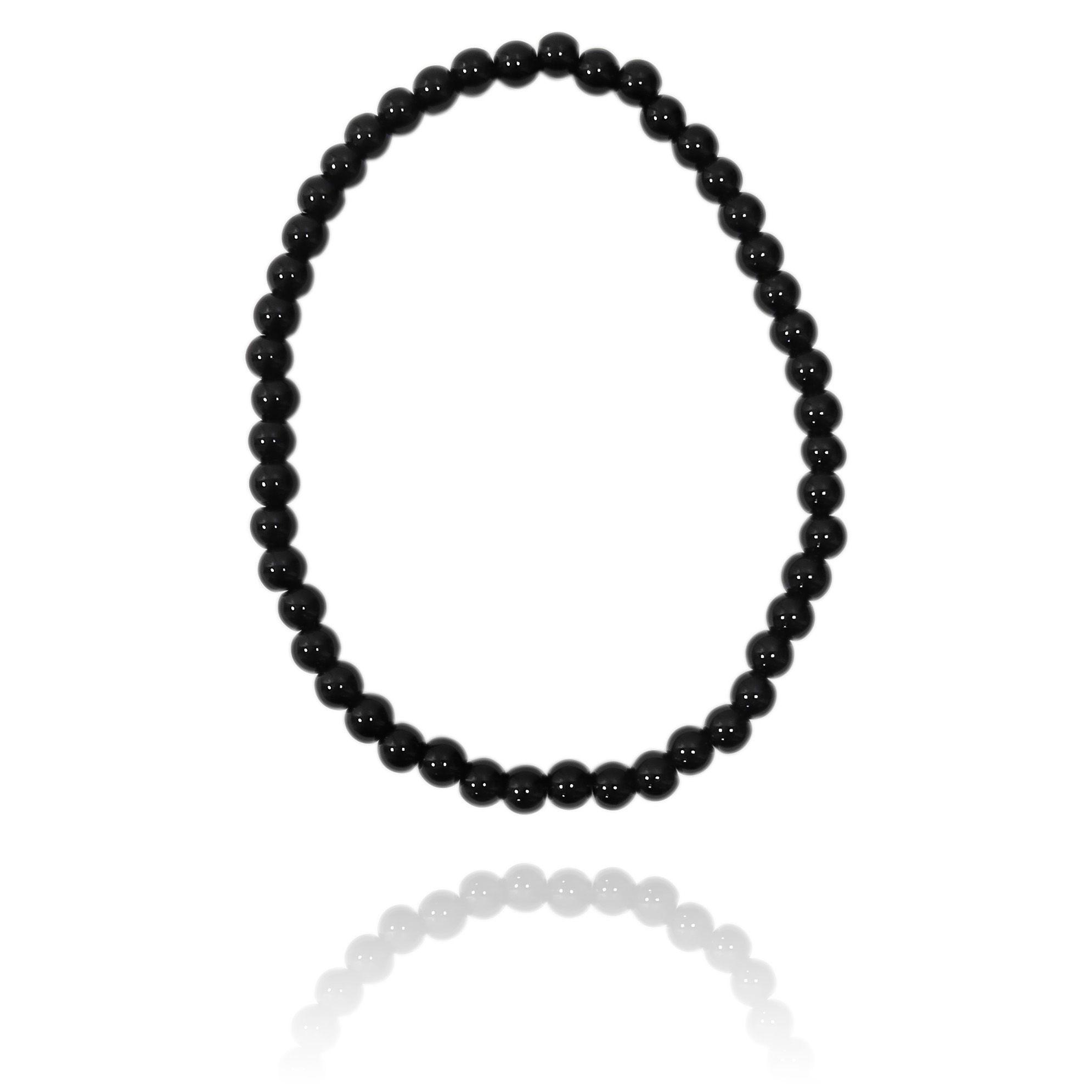 Pulsera Ónix 4mm Elasticada-2