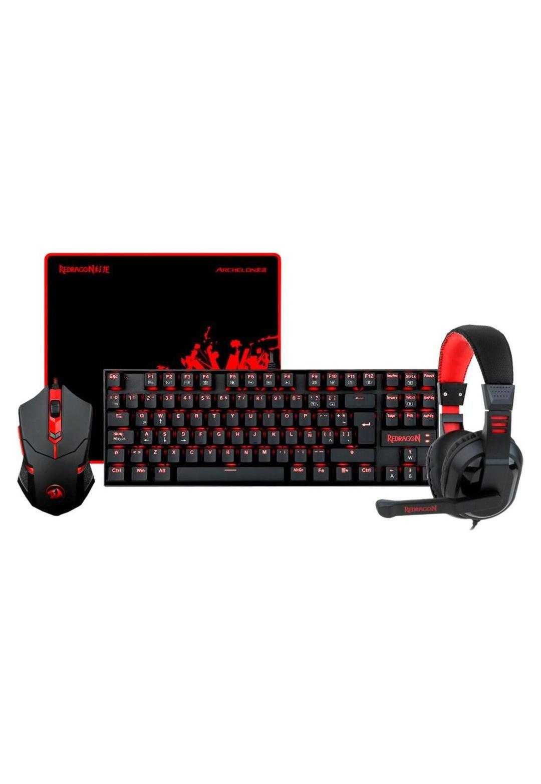 Redragon Combo 4 en 1: K552-Sp+M601+H120+P001-0