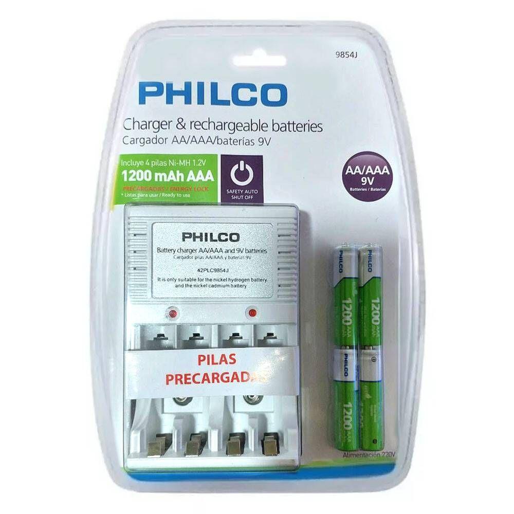 Cargador C/4 Pilas Aaa 1200 Mah Pre-Cargadas-0