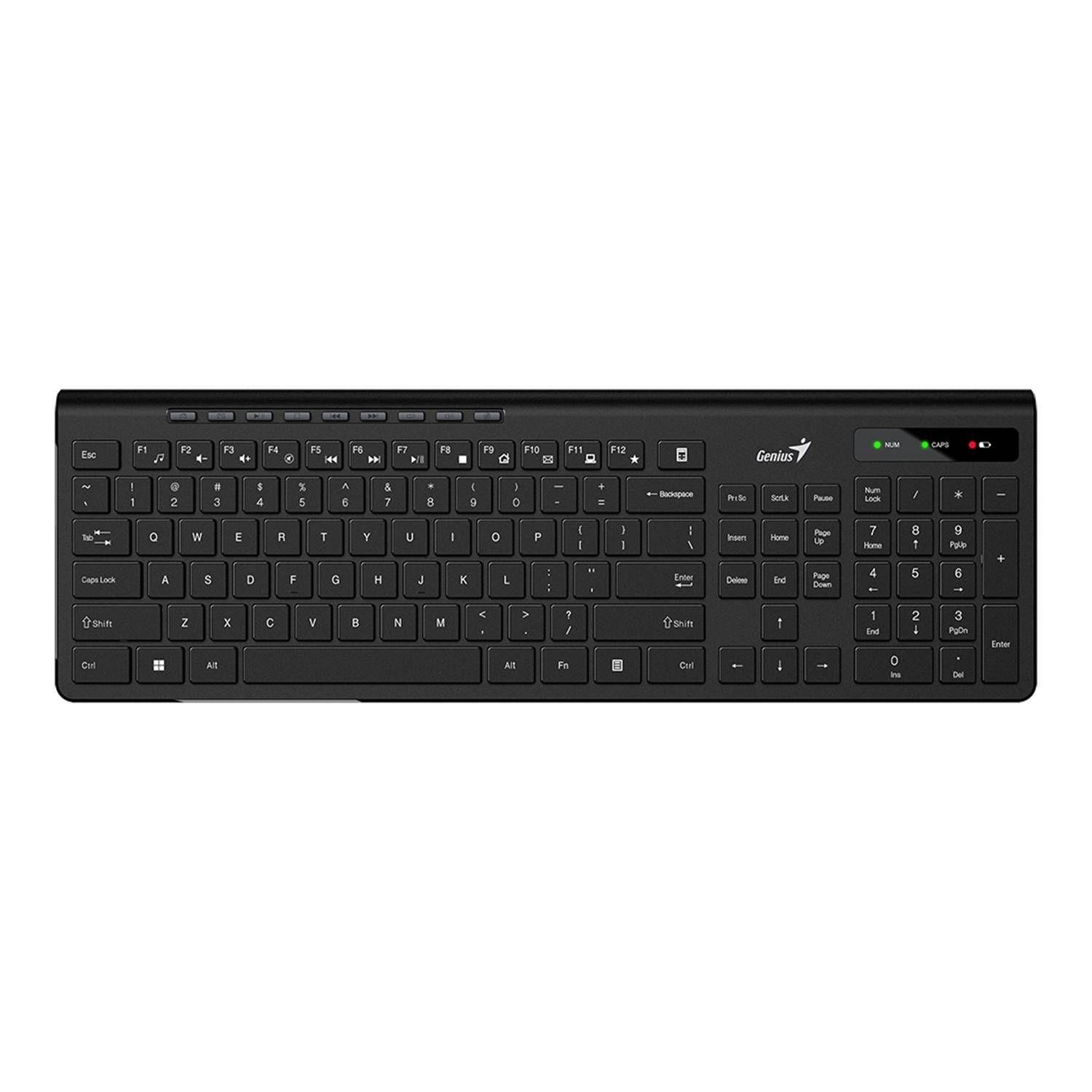 Teclado Inalambrico Slimstar 7230 Ergonómico Negro-0