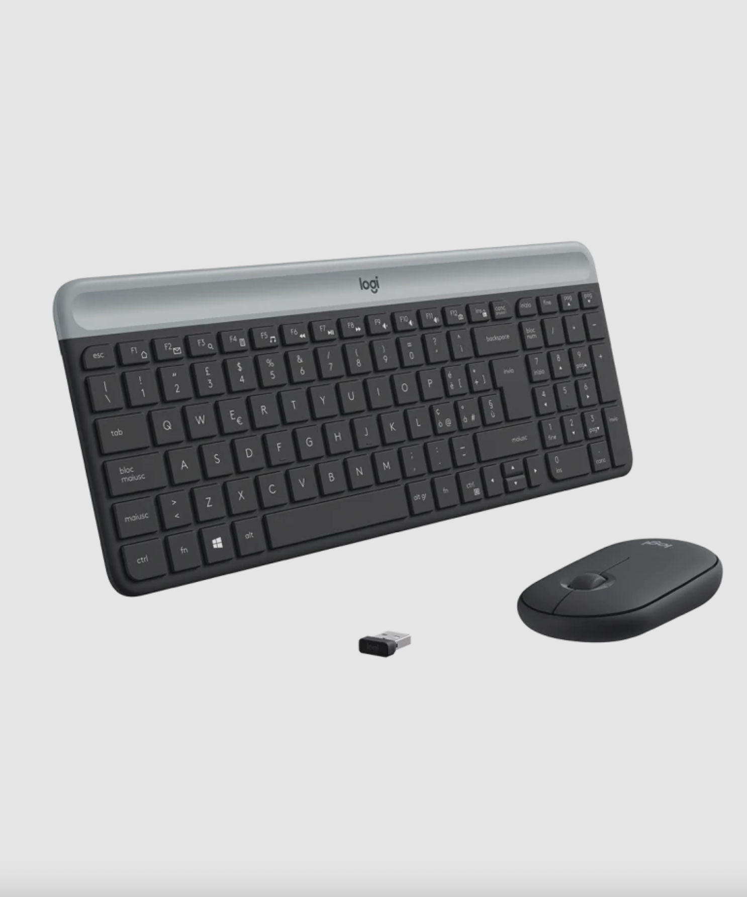 Kit Tec/Mou Logitech Inalam Mk470 Graphite-0