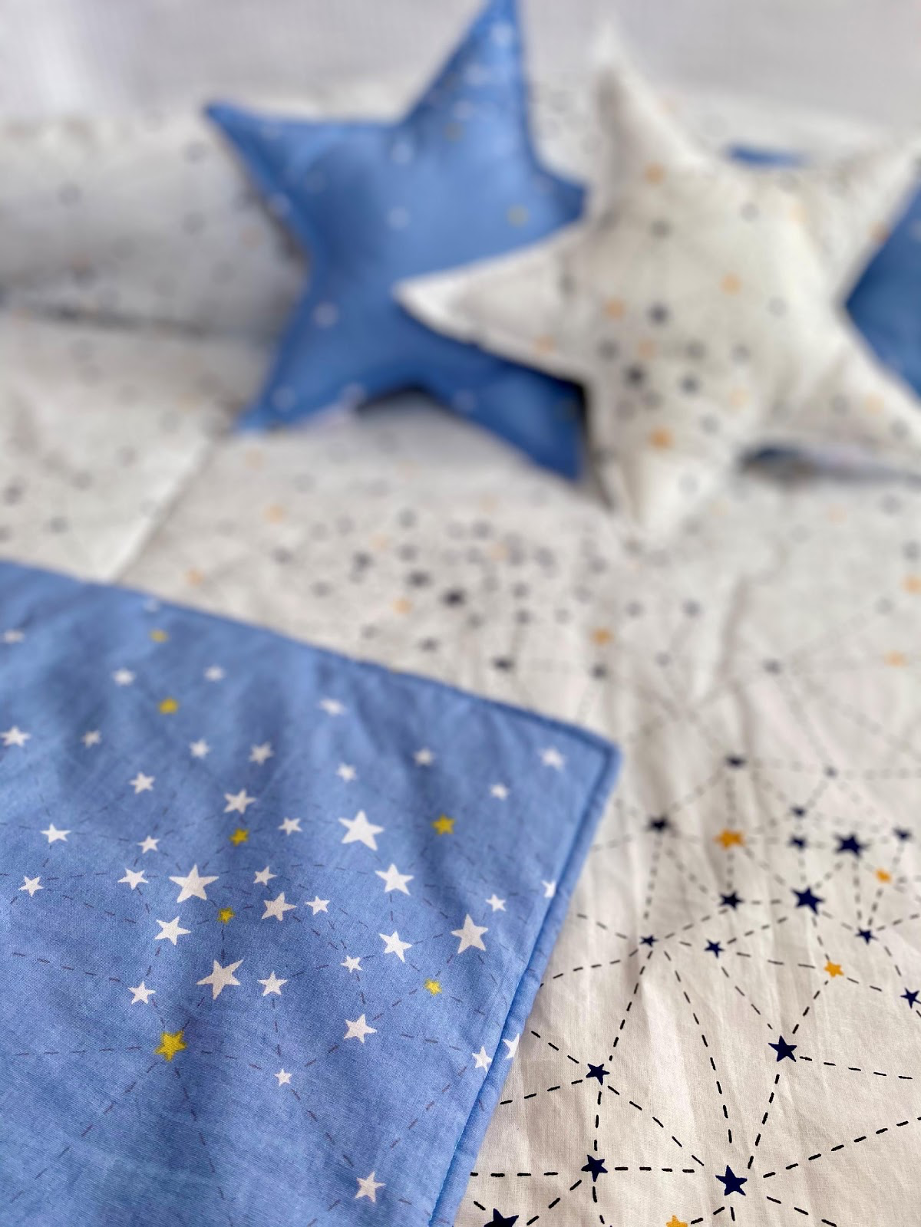 COBERTOR COLECHO reversible CONSTELACIONES -0